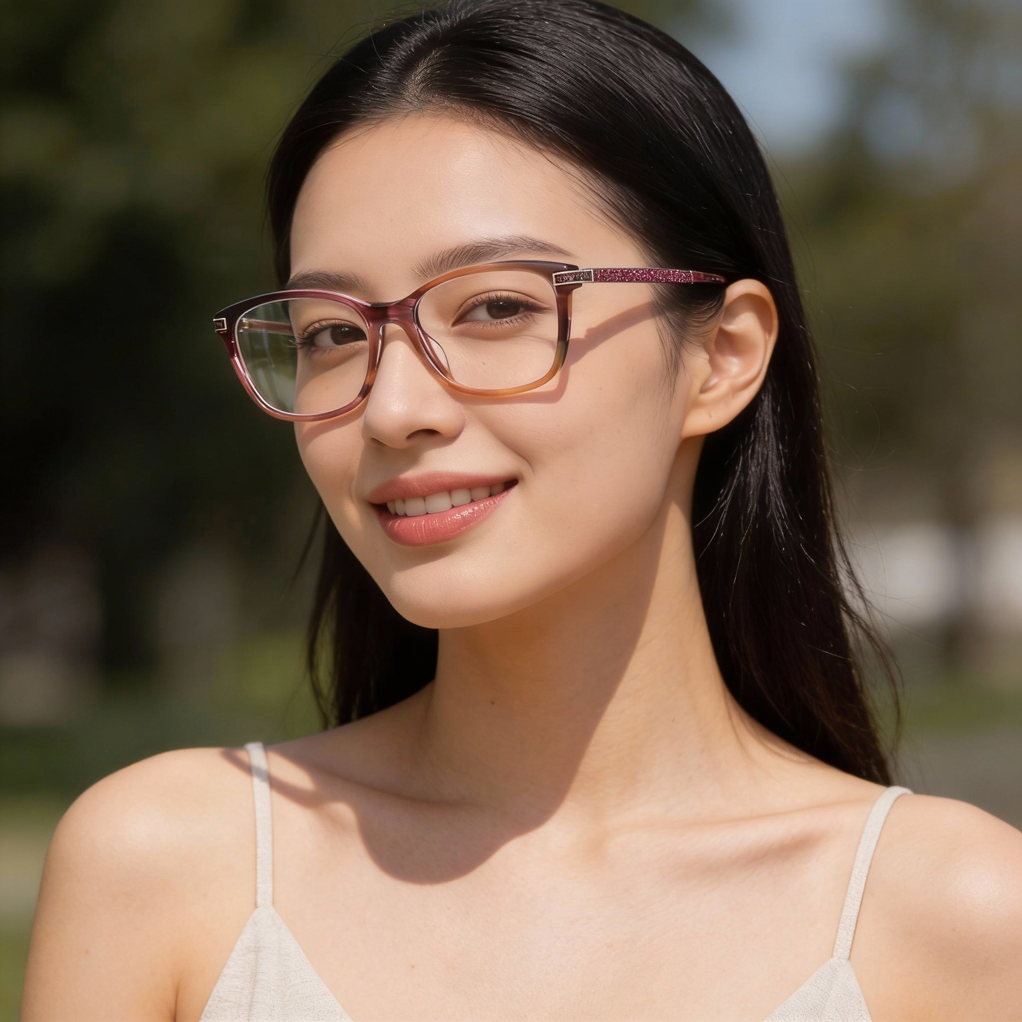 Gafas de sol modernas JIMMY CHOO para mujer con montura de acetato rosa a rayas y lentes no polarizadas, 52 mm, Photo 3