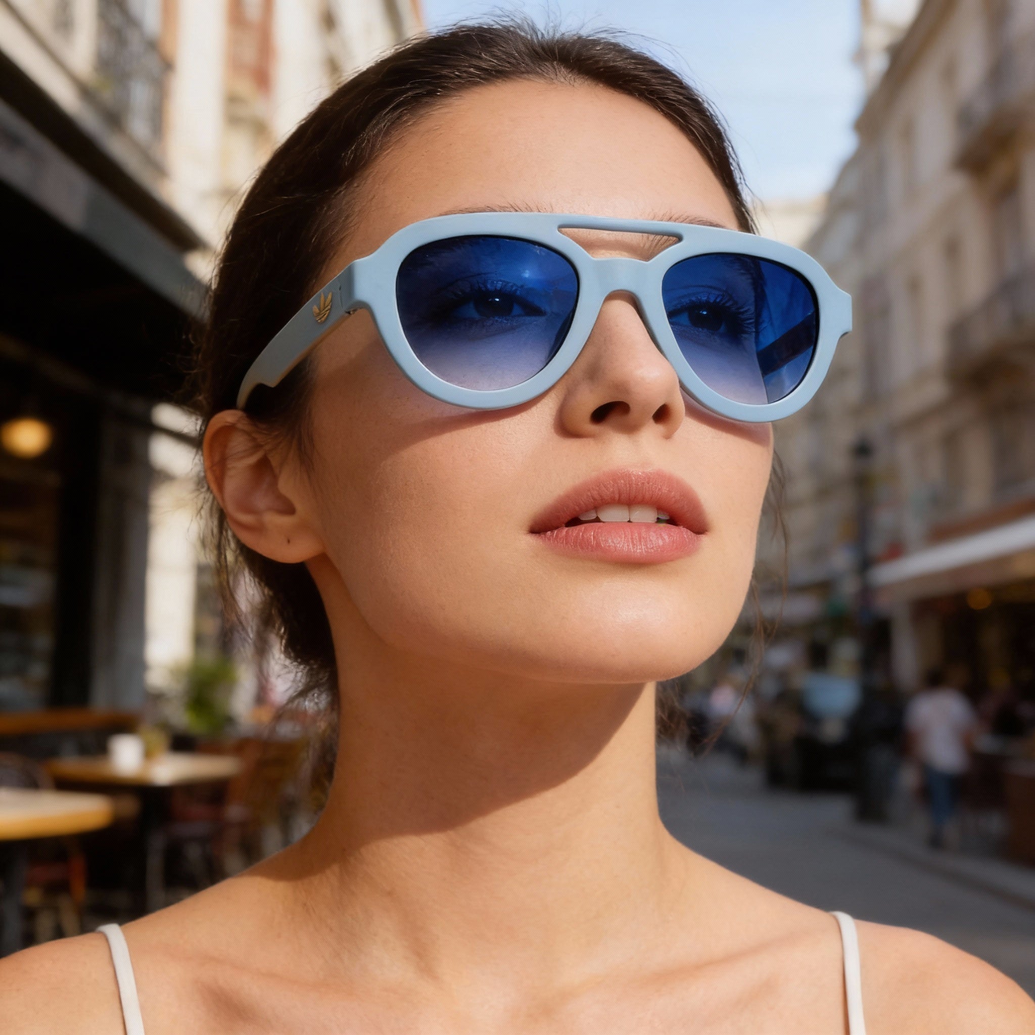 Adidas Originals Classic Unisex Multi-coloured Plastic Frame Blue Non-Polarized Sunglasses 51mm, Photo 6