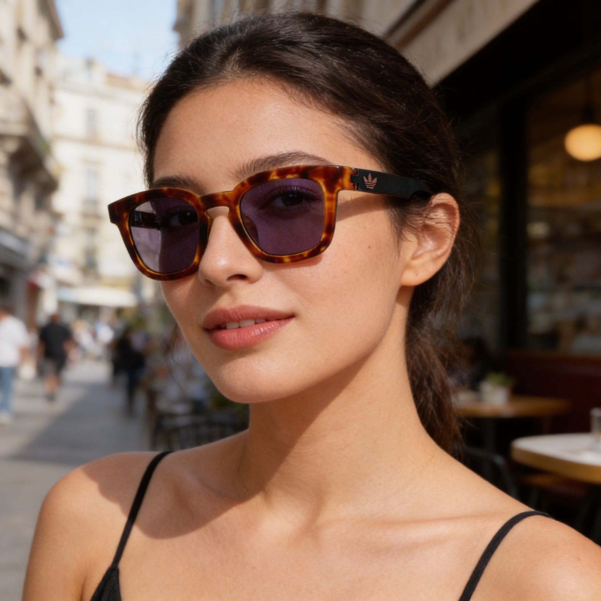 adidas Vintage Unisex Multicolour Plastic Frame Purple Lens UV Protection Anti-glare Sunglasses 48-24-145, Photo 5