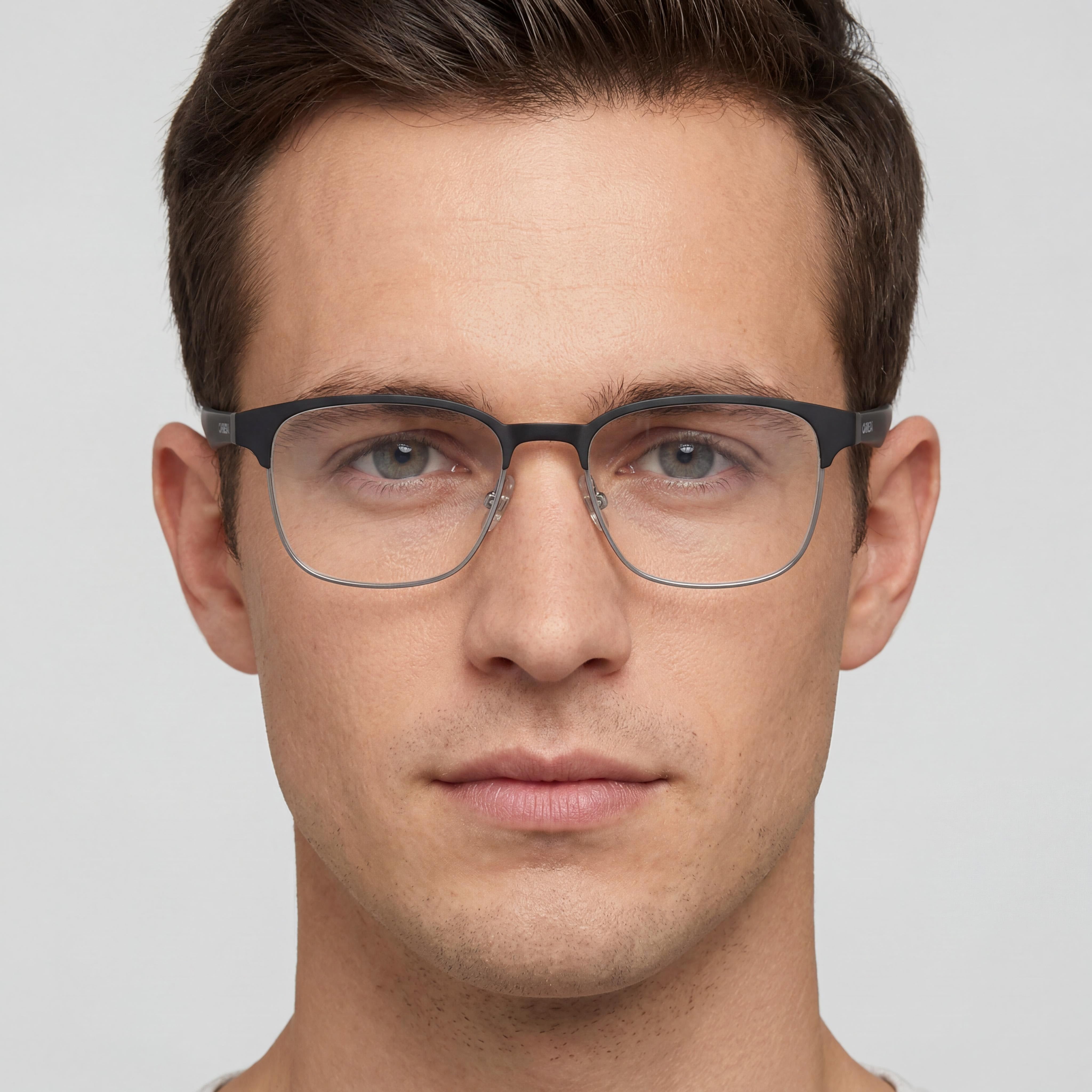 Carrera 138/V Gafas Ópticas Rectangulares Delgadas de Metal Negro Mate Unisex con Barra Frontal 54mm, Photo 5
