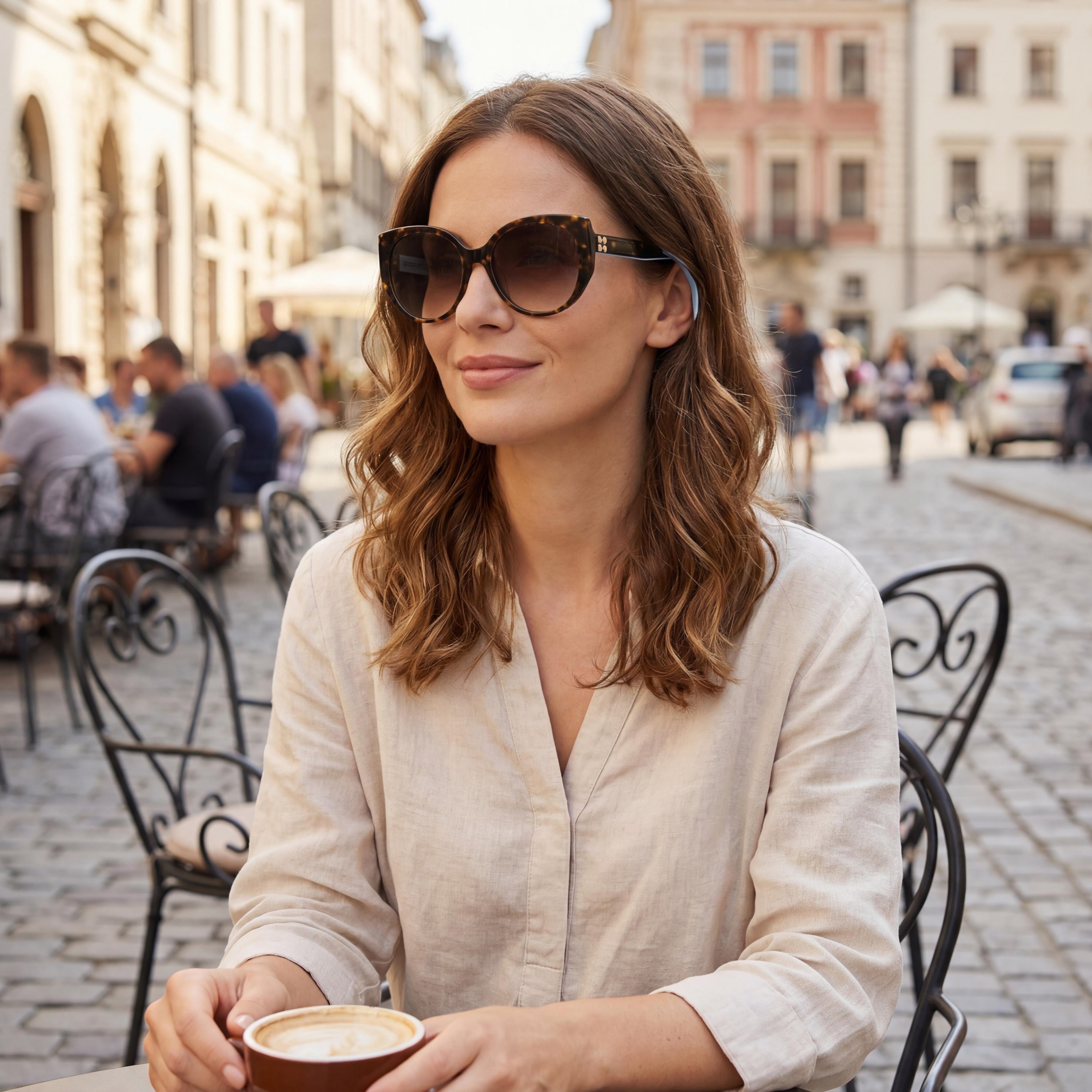 kate spade new york SERAPHINA/G/S Gafas de sol no polarizadas para mujer con montura ecológica Havana Oil de 55 mm, Photo 6