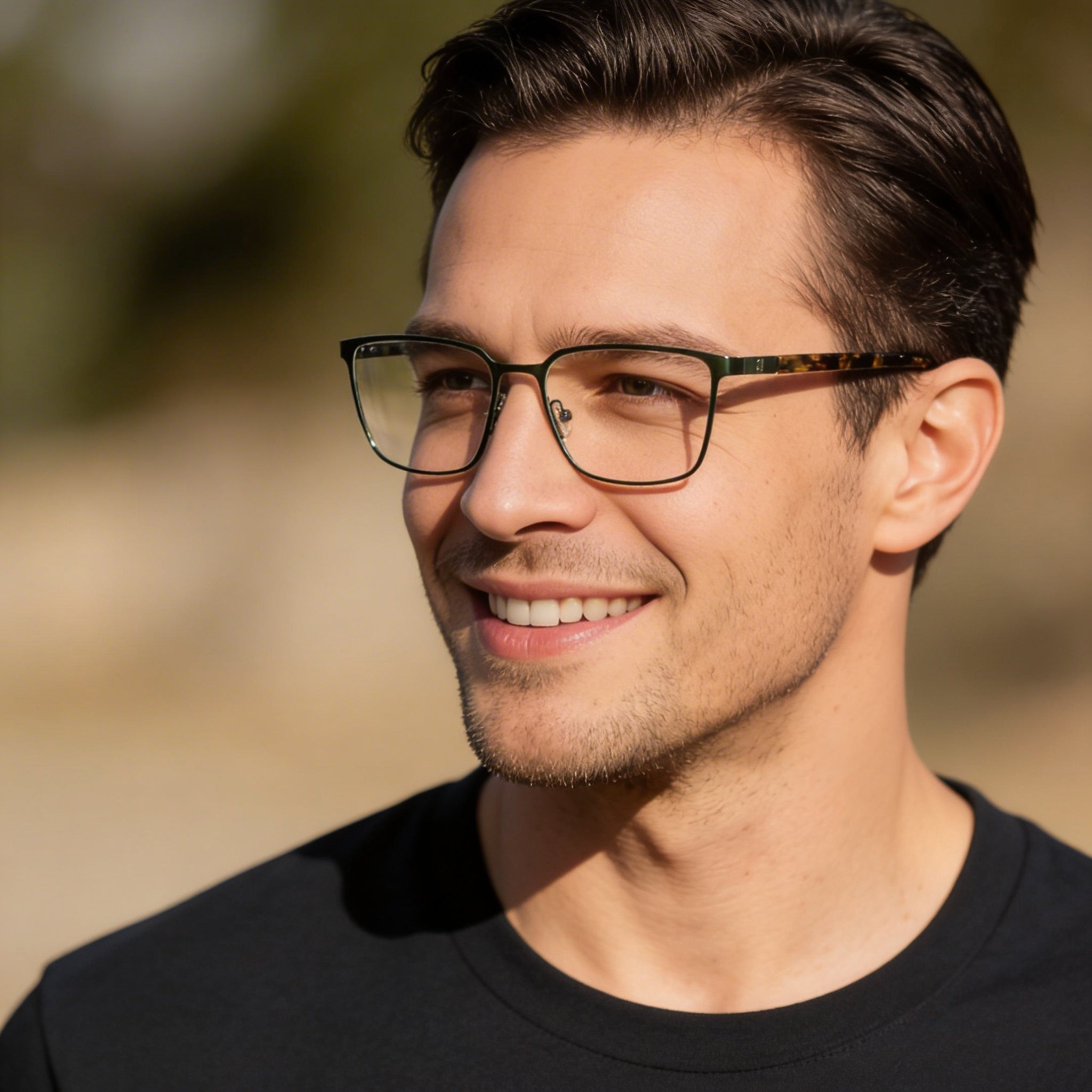 Guess Gu50243 Gafas para Hombre de Montura Metálica Verde Oscuro Mate y Verde Oscuro Brillante 58-18-145, Photo 6