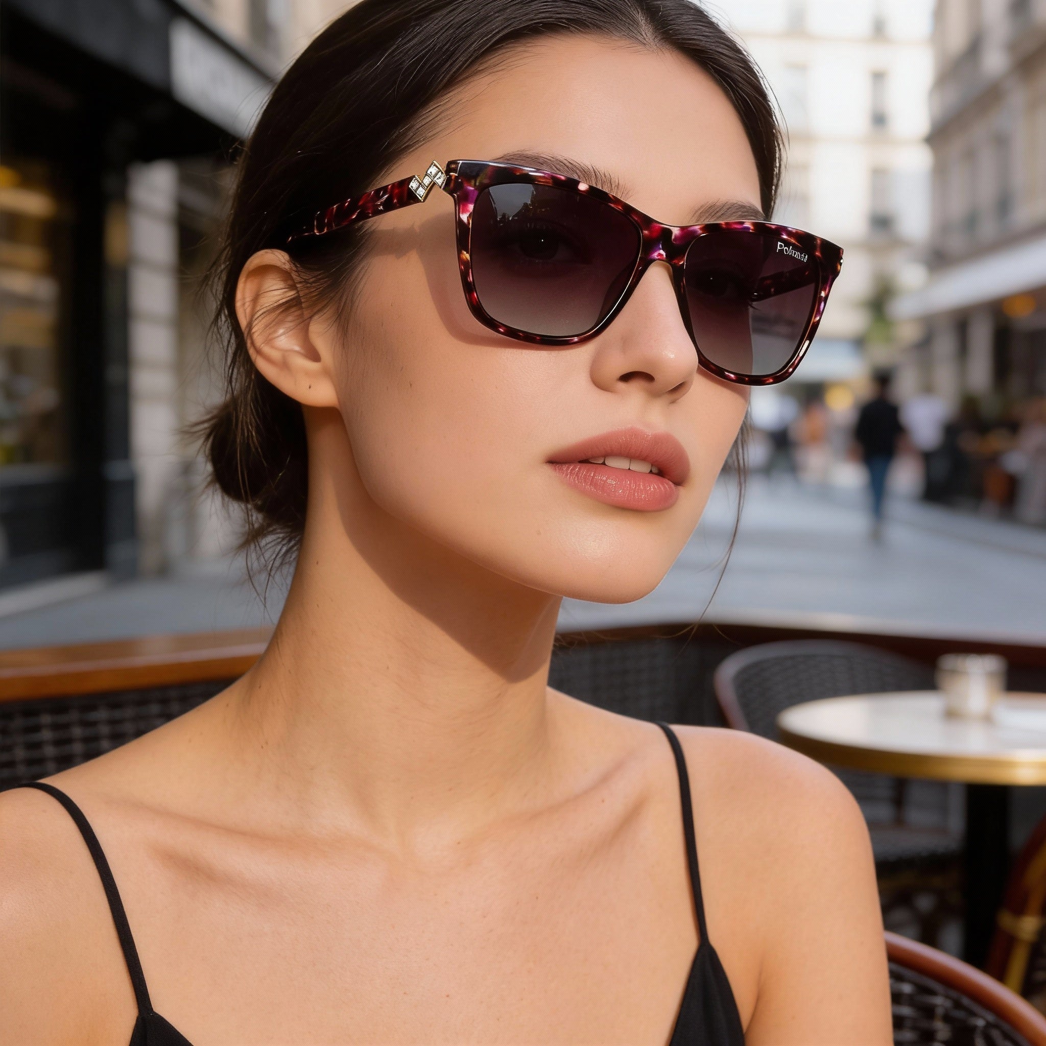 Polaroid Pld 4078/S/X Women's Polarized UV Protection Polycarbonate Sunglasses Burgundy Havana 56mm, Photo 5