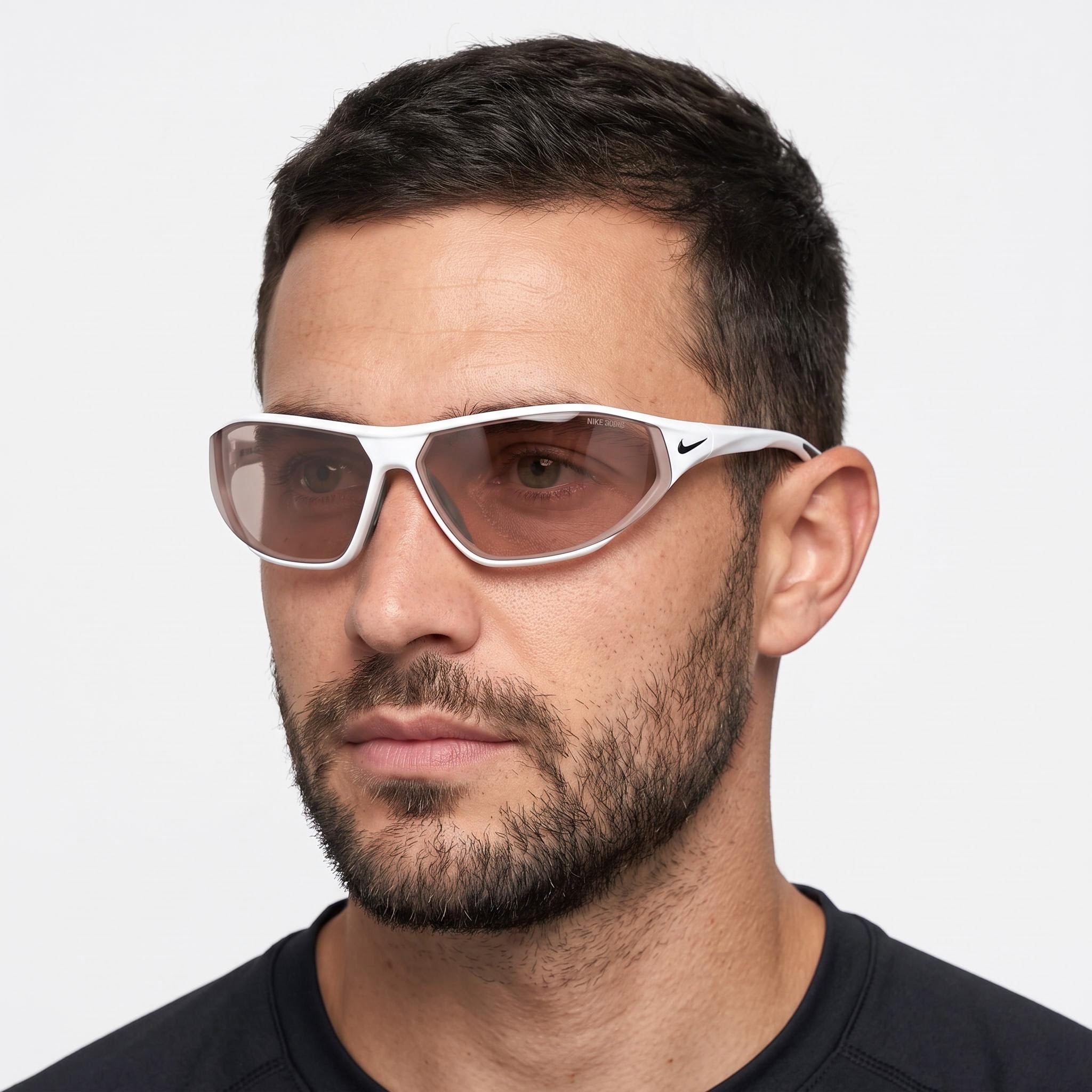 Nike Aero Swift Shield Men's Sunglasses White Plastic Road Tint 100% UV Protection 65-12-140mm, Photo 5