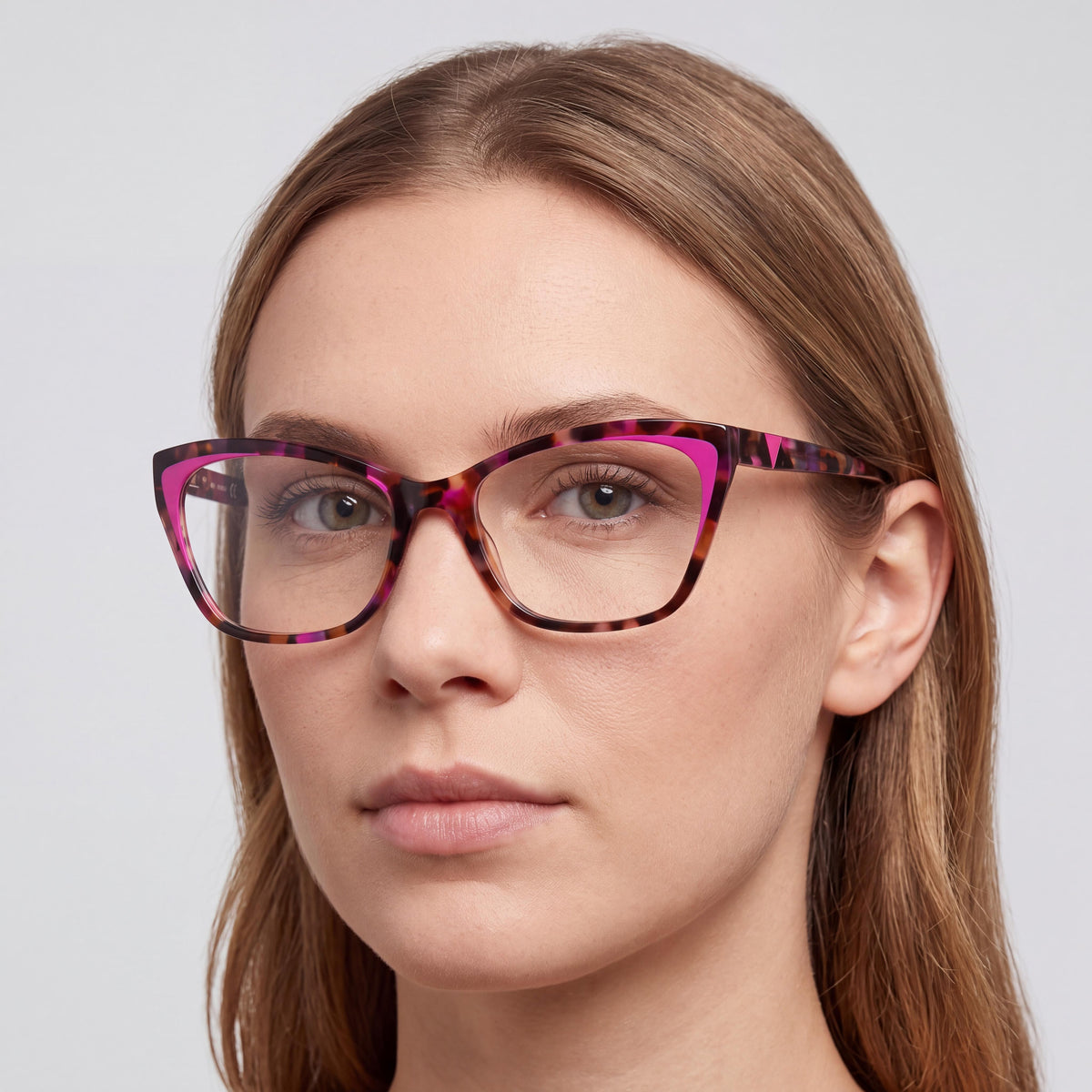 Montura de gafas para mujer GUESS Gu2811 de plástico de policarbonato ligero en color rosa, 54-17-140 mm, Photo 4