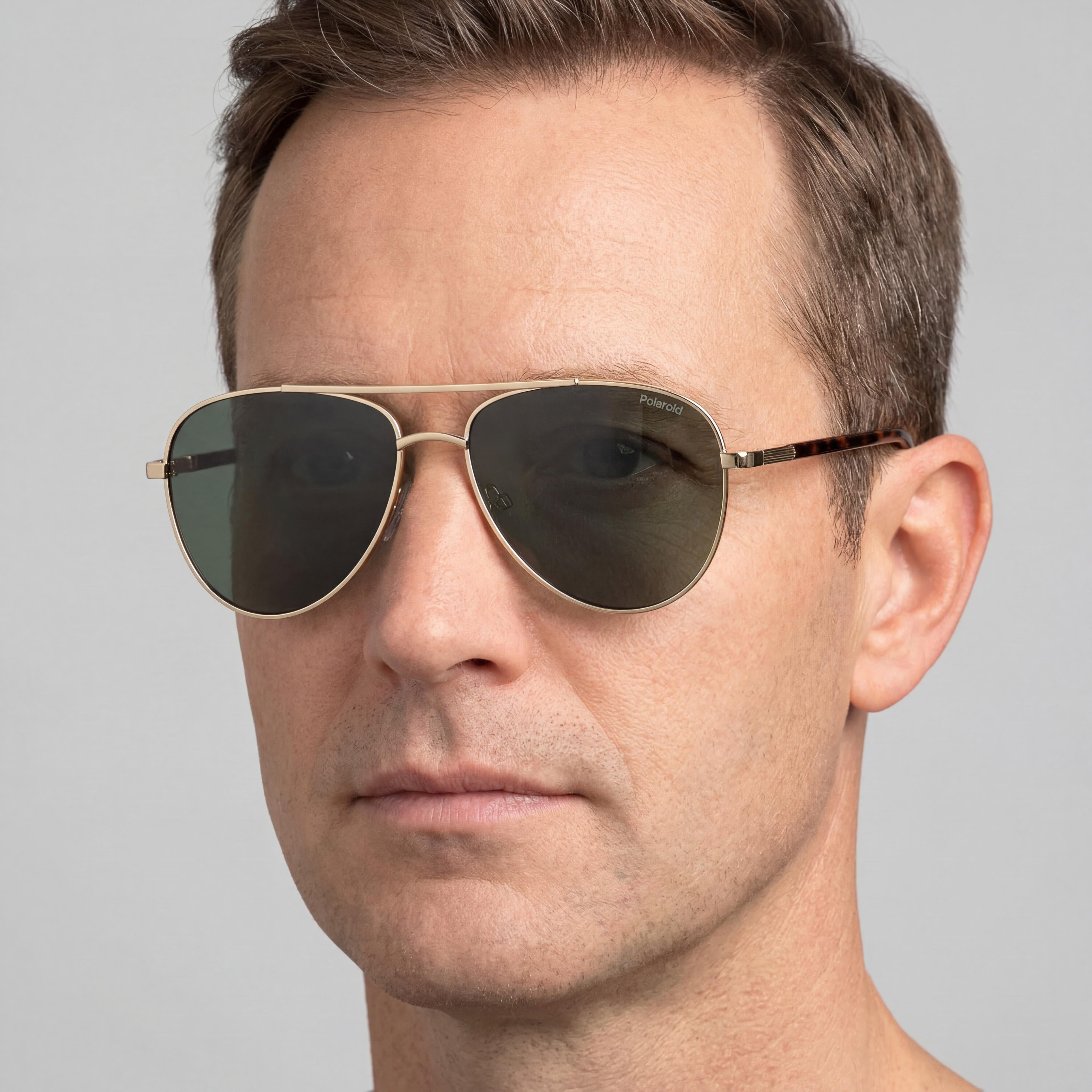 Polaroid PLD 4126/S J5G Gold Aviator Sunglasses for Men, 61mm, Photo 5