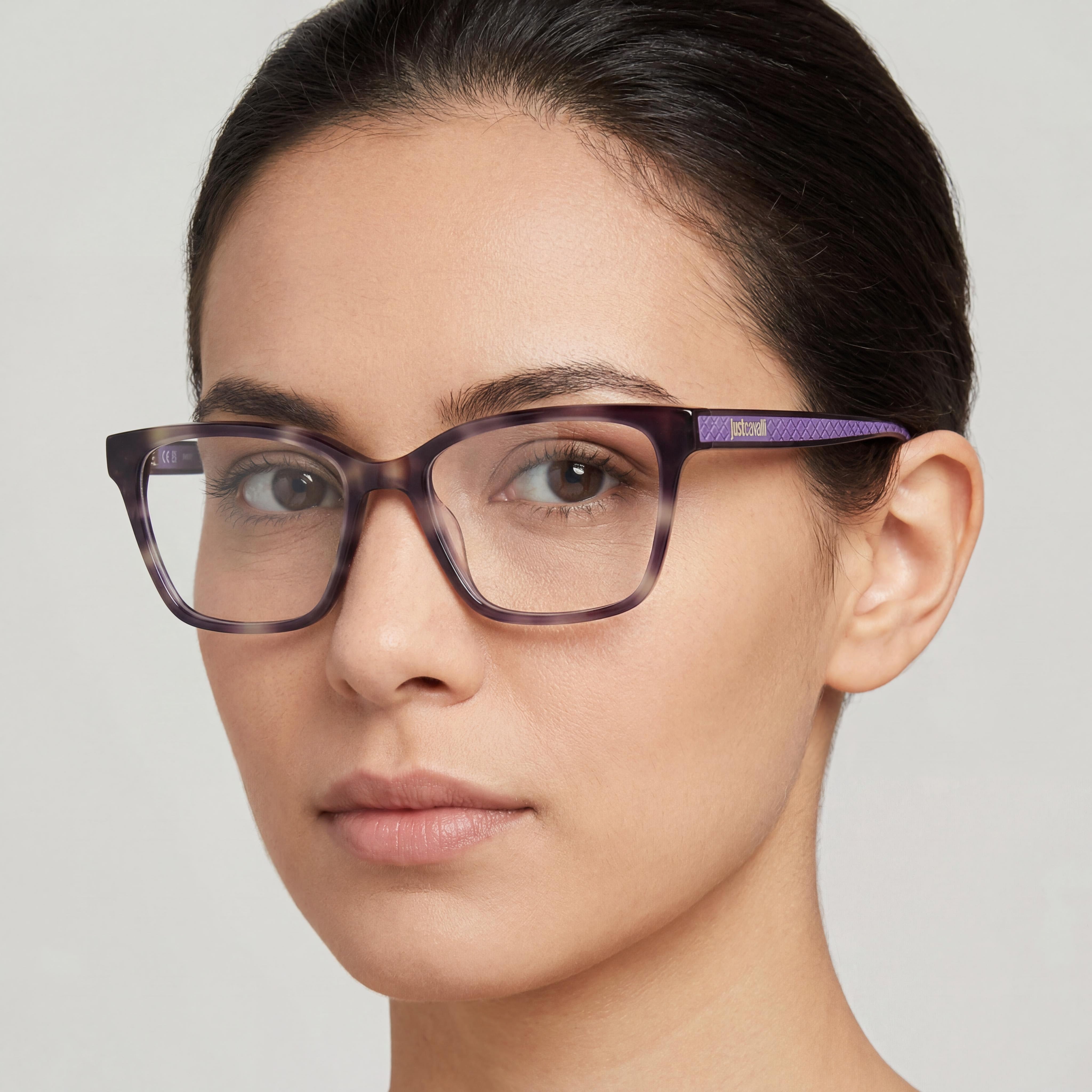 Just Cavalli VJC010 Havana Brown Eyeglasses for Women, 52mm, Photo 4
