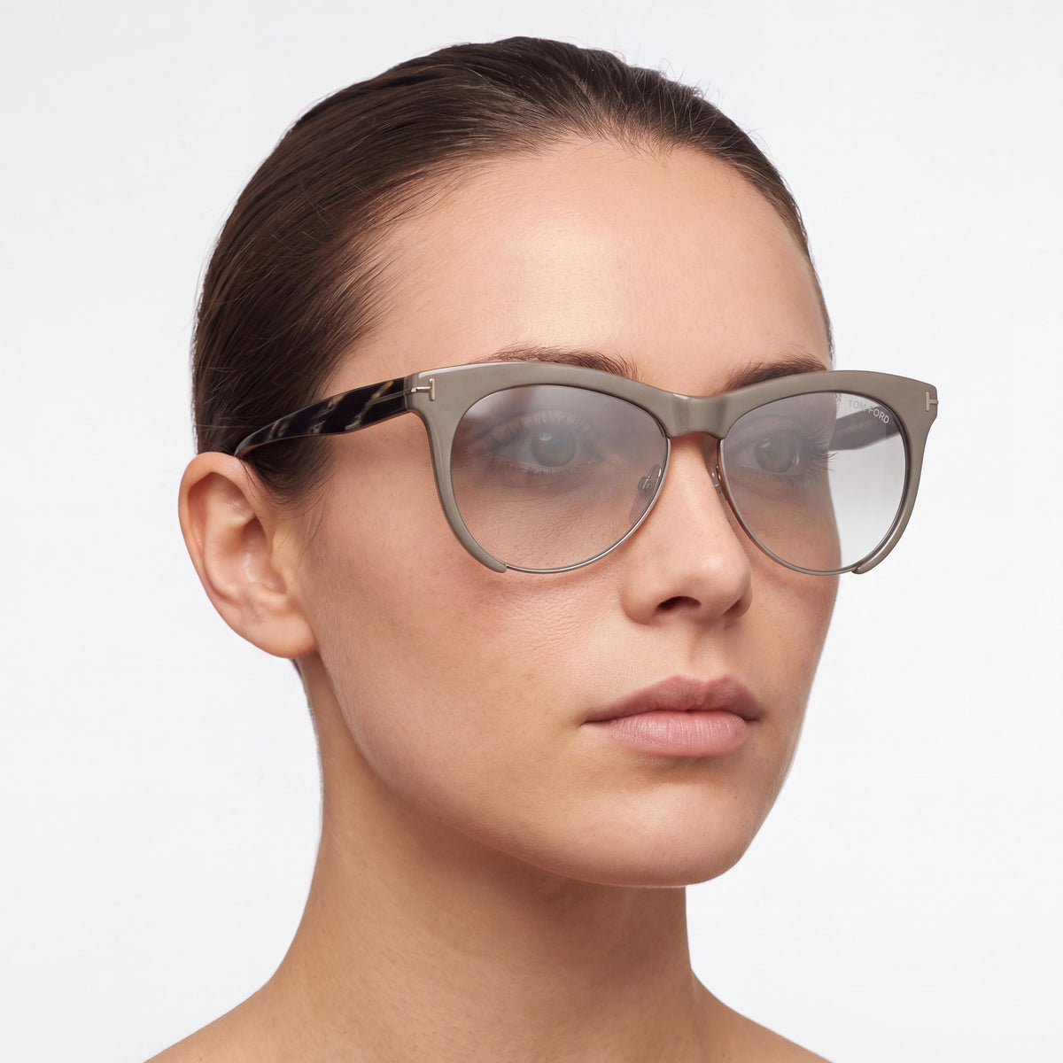 Gafas de sol unisex Tom Ford FT0365/S 38G LEONA de acetato gris, lentes de cristal, protección UV 59 mm, Photo 3