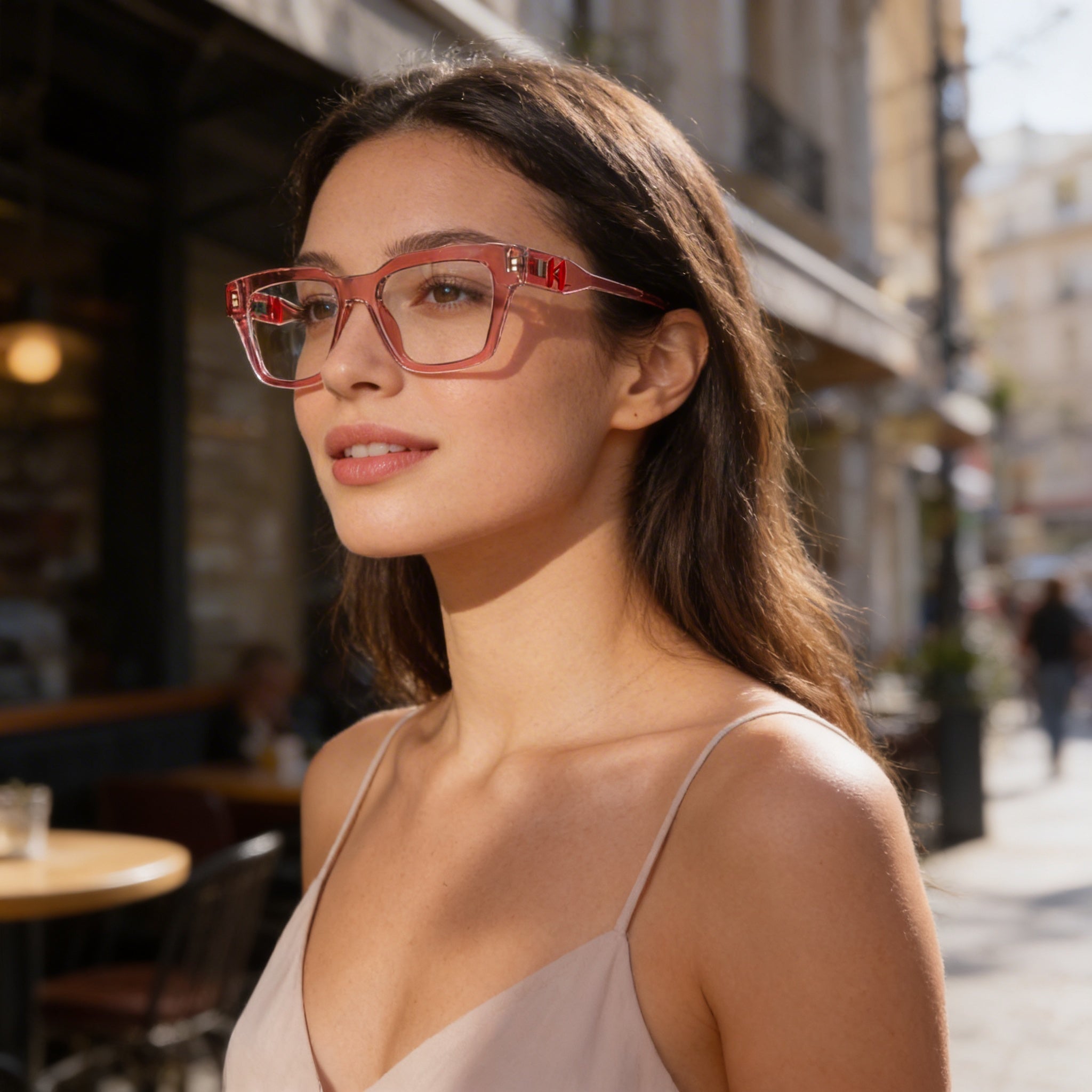 KARL LAGERFELD Modern KL6152 Women's Eyewear with Injected Rose Frame and Polycarbonate Lenses 52mm, Photo 5