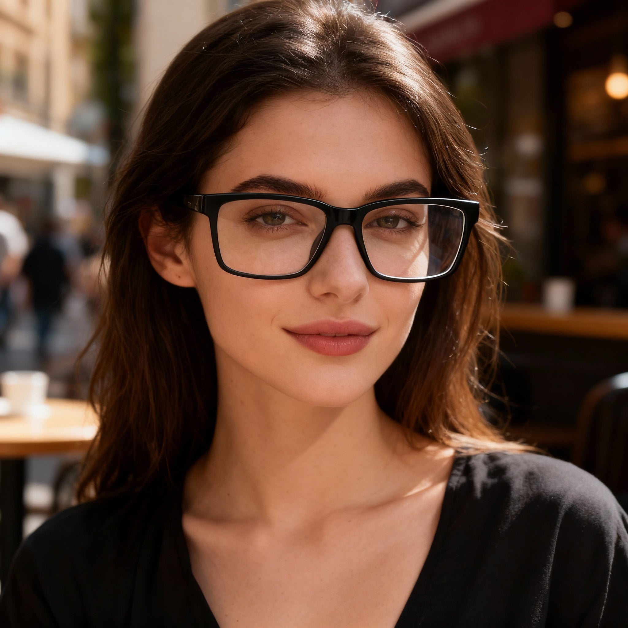 BOSS 0831/IT Men's Acetate Square Full Rim Optical Frame Eyeglasses in Matt Black, Size 55-17-140, Photo 5