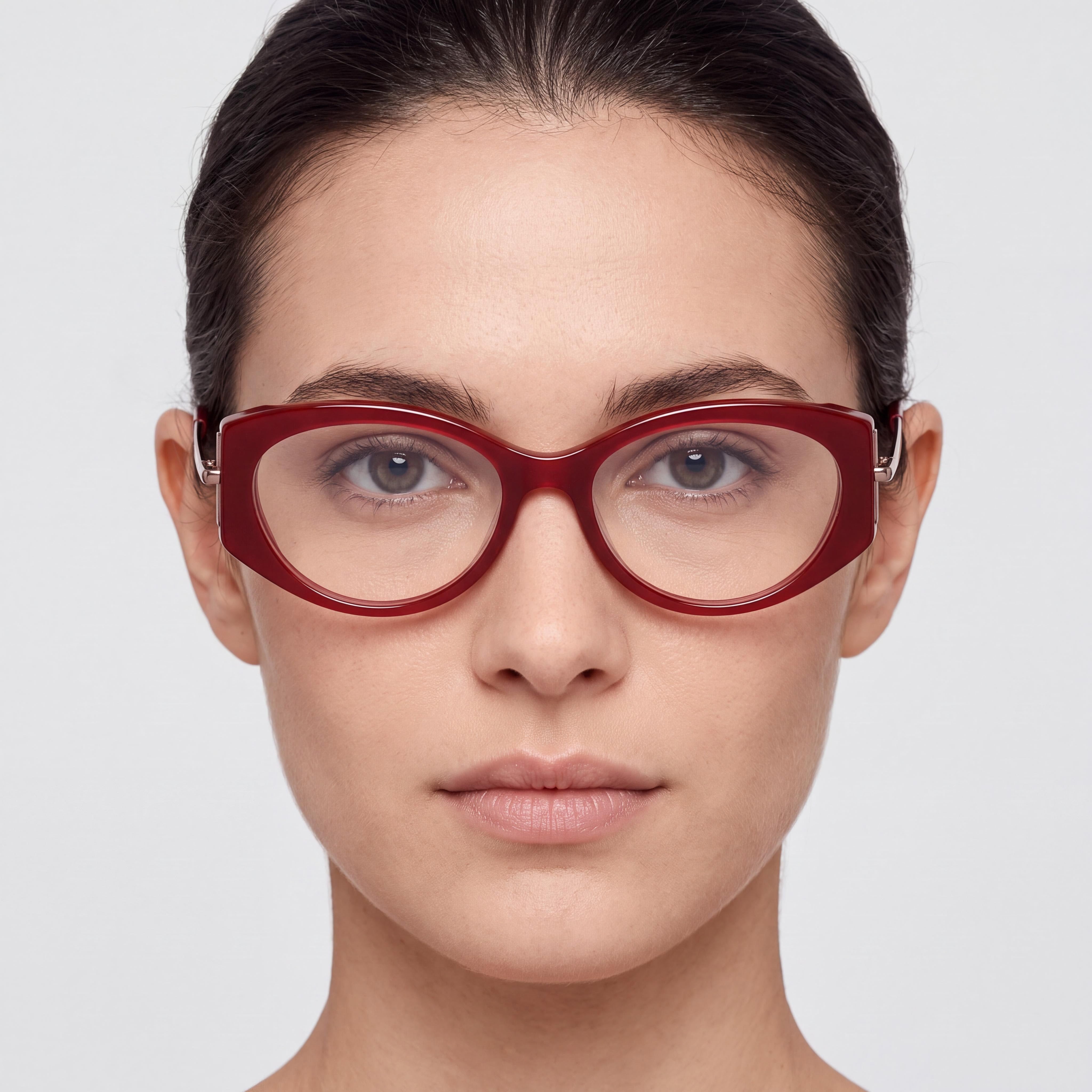 MaxMara Mm5204 Women's Optical Eyeglasses with Plastic Frame in Bordeaux Dark Bronze and Polycarbonate Lenses 52mm, Photo 3