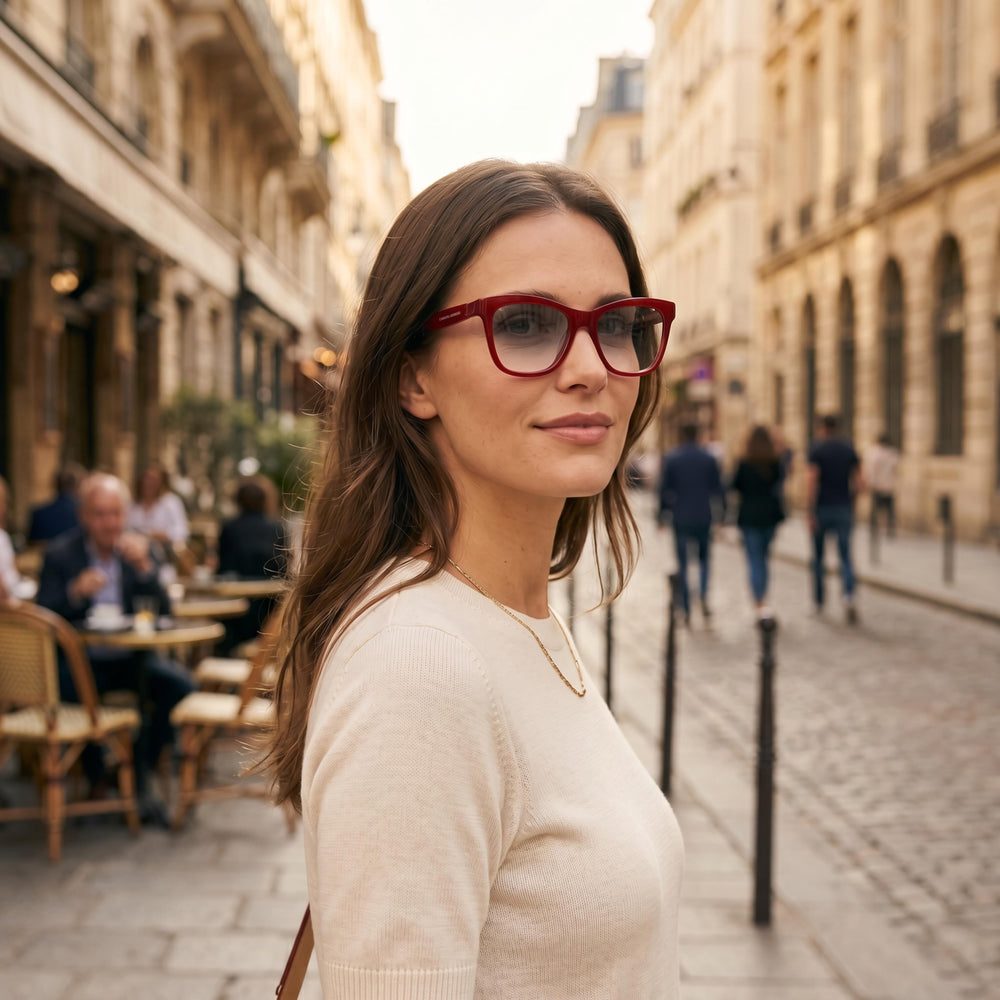 Carolina Herrera CH 0016 Gafas de Mujer de Plástico Borgoña Dorado Rectangular con Bisagra Flexible 52mm