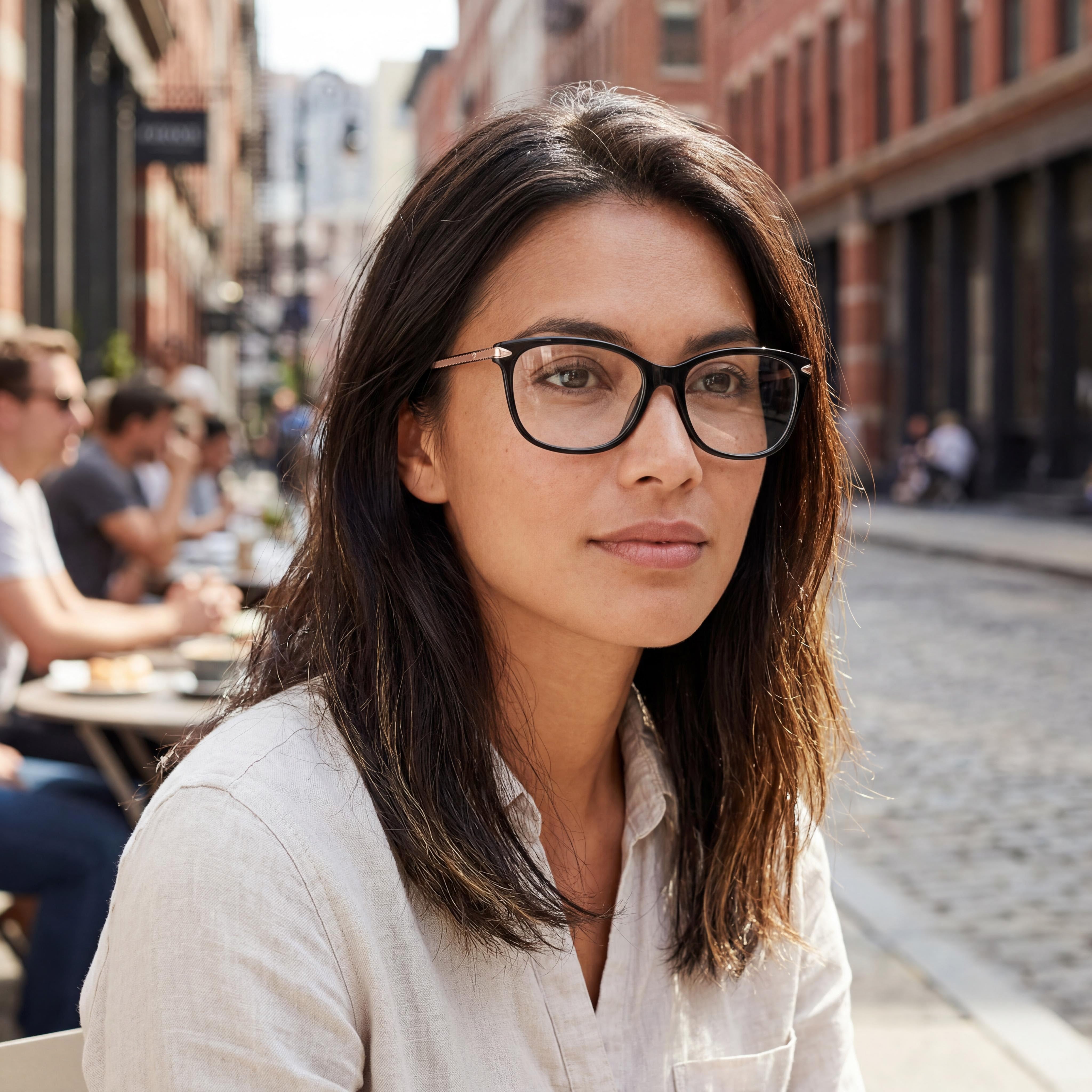 Fossil Modern Women's Black Acetate Eyeglasses with Clear Demo Lenses, Prescription Ready 53-16-140, Photo 4