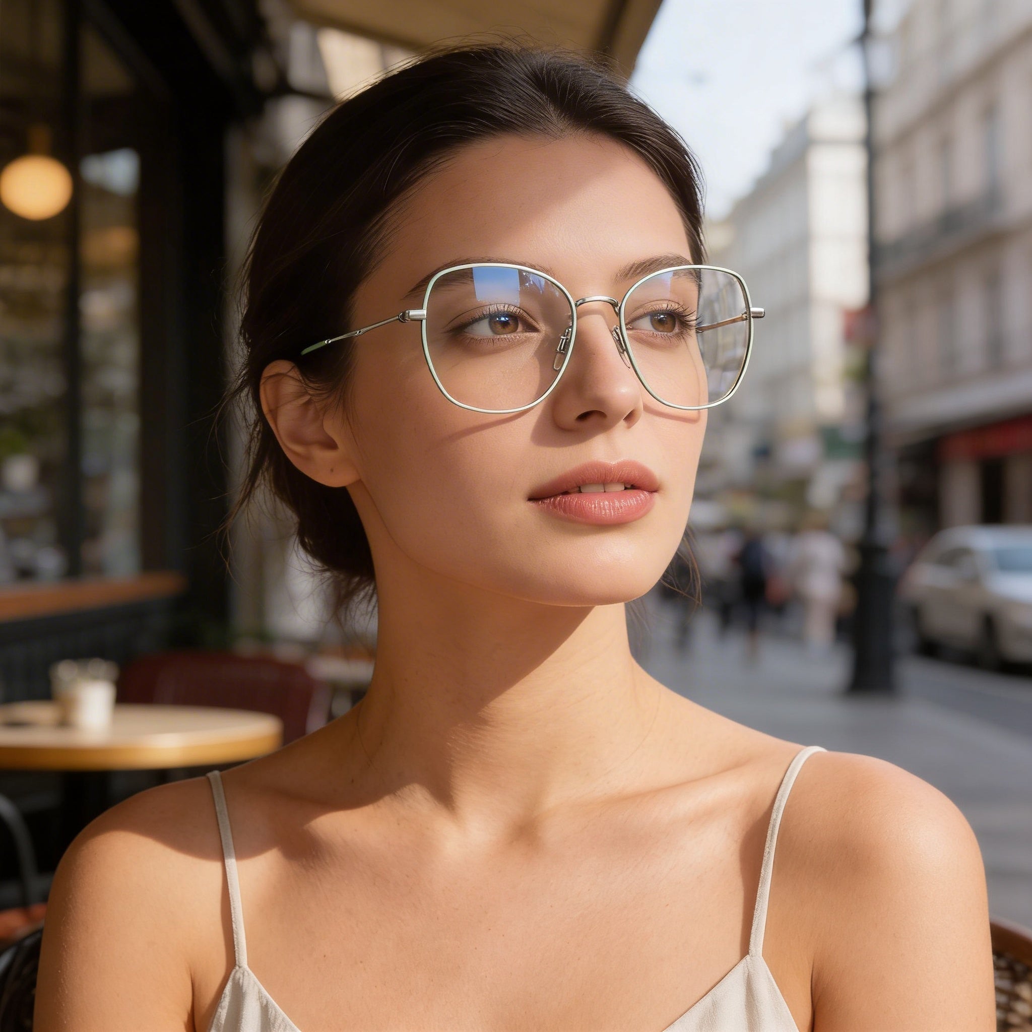 Levi's NOT Women's Prescription Eyeglasses featuring Green Metal Frames and a 52mm Lens Size, Photo 6