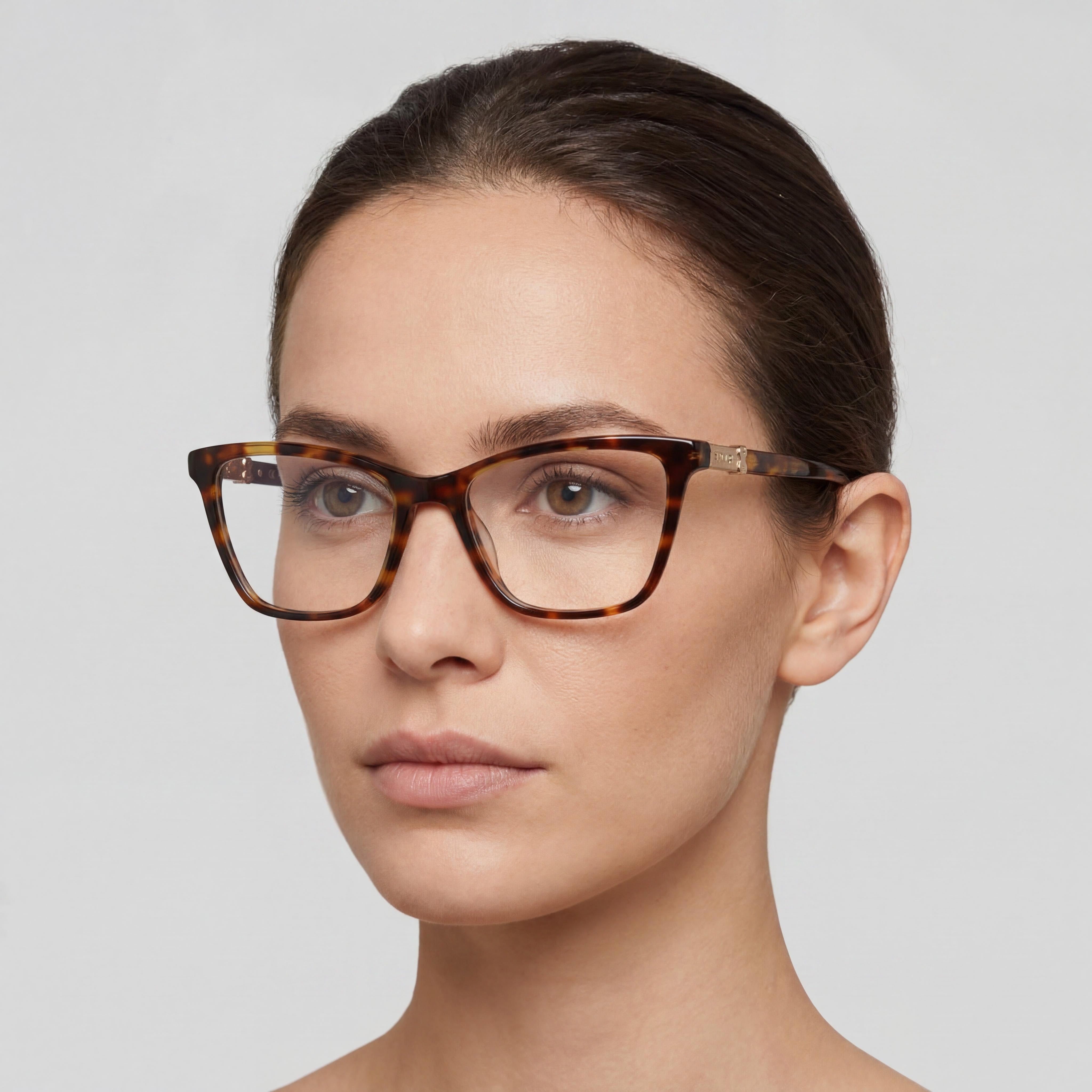 Montura de gafas Tous Classic para mujer, acetato de celulosa, color marrón amarillo Habana, 51 mm, lentes de demostración transparentes listas para receta., Photo 4
