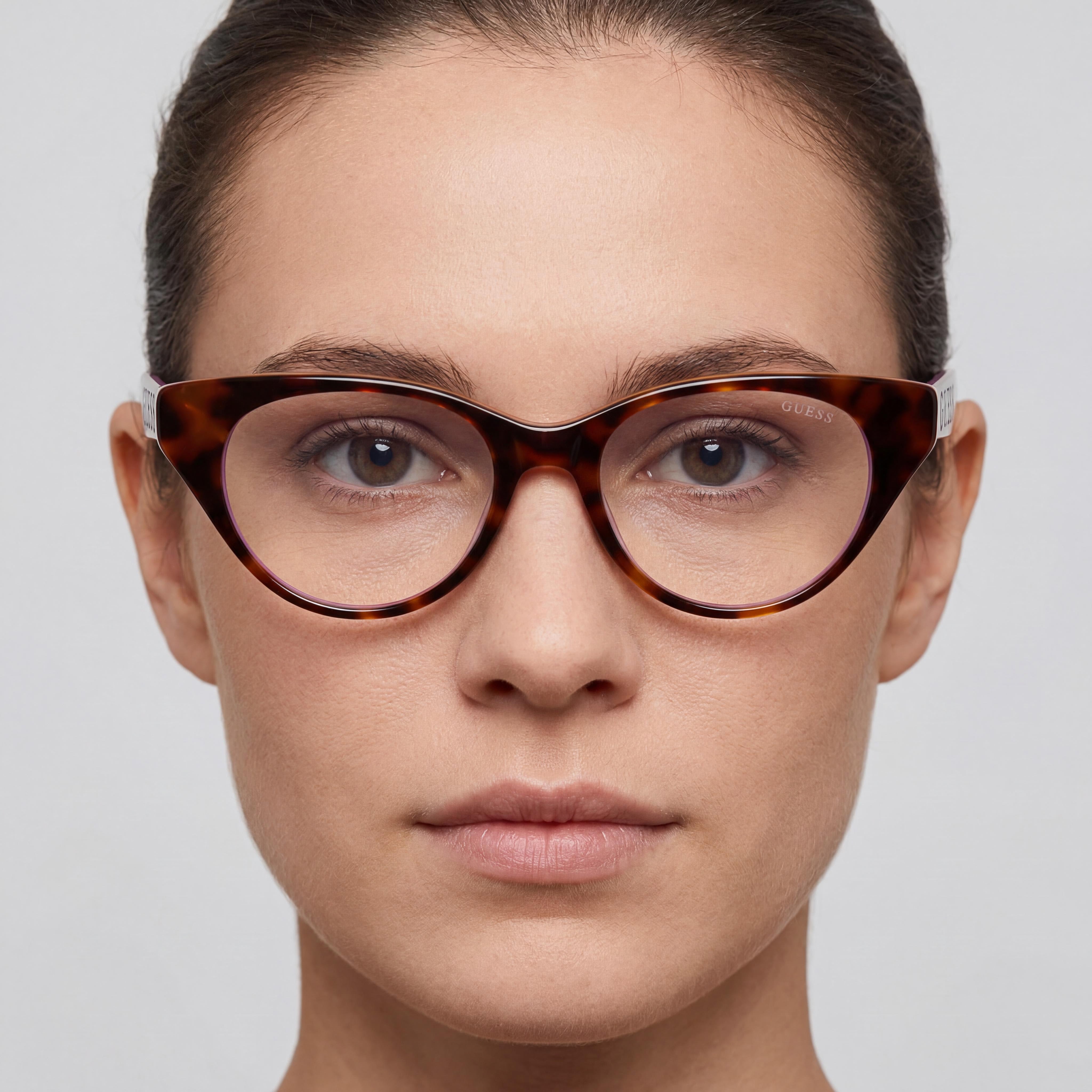 GUESS Gu9192 Unisex Havana Plastic Frame with Clear Non- Polycarbonate Lenses 47mm, Photo 3