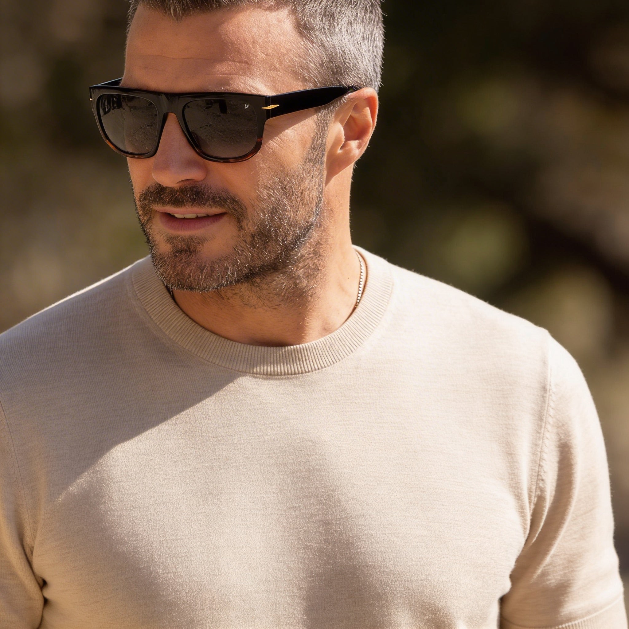 David Beckham Db 7044/S Men's Acetate Black Grey Shaded UV Protection Non-Polarized Sunglasses 54mm, Photo 4