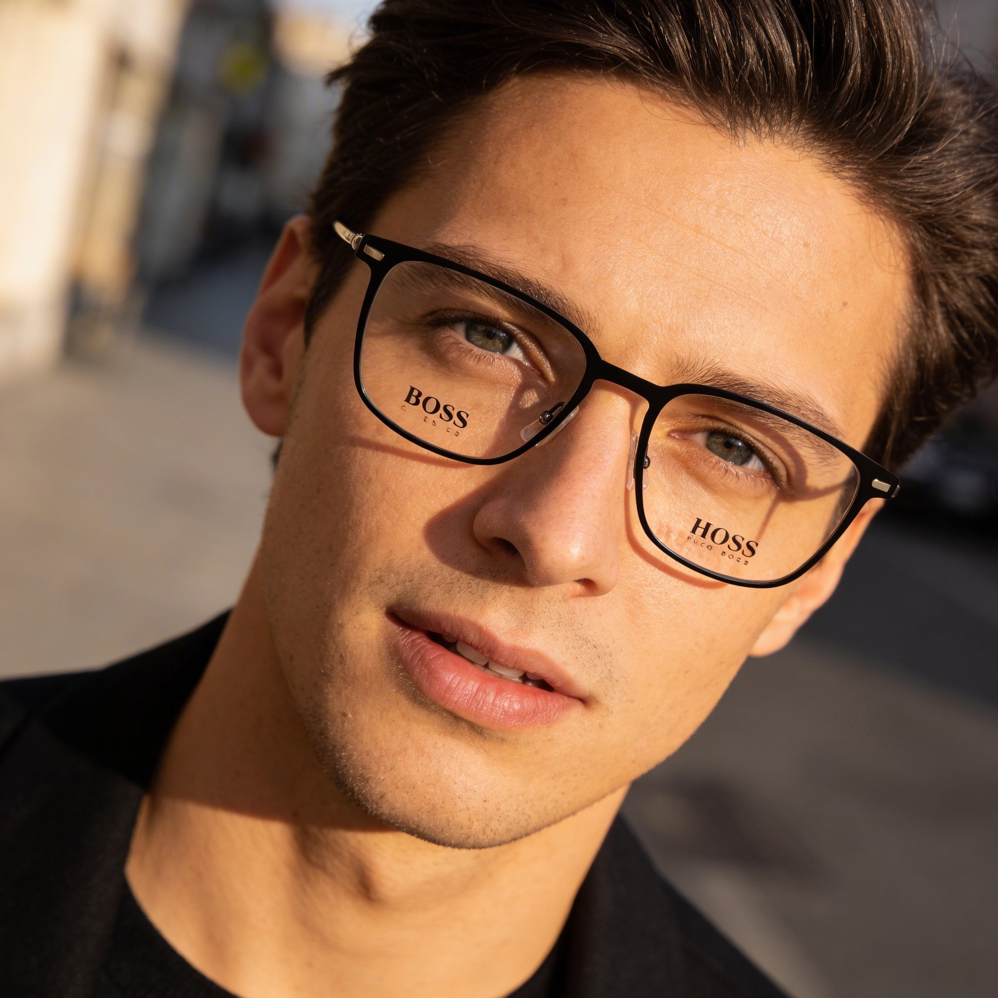 Hugo Boss Boss 1021 Men's Eyeglasses with Metal Frame in Matte Black finish, featuring a 52mm Lens Width., Photo 4