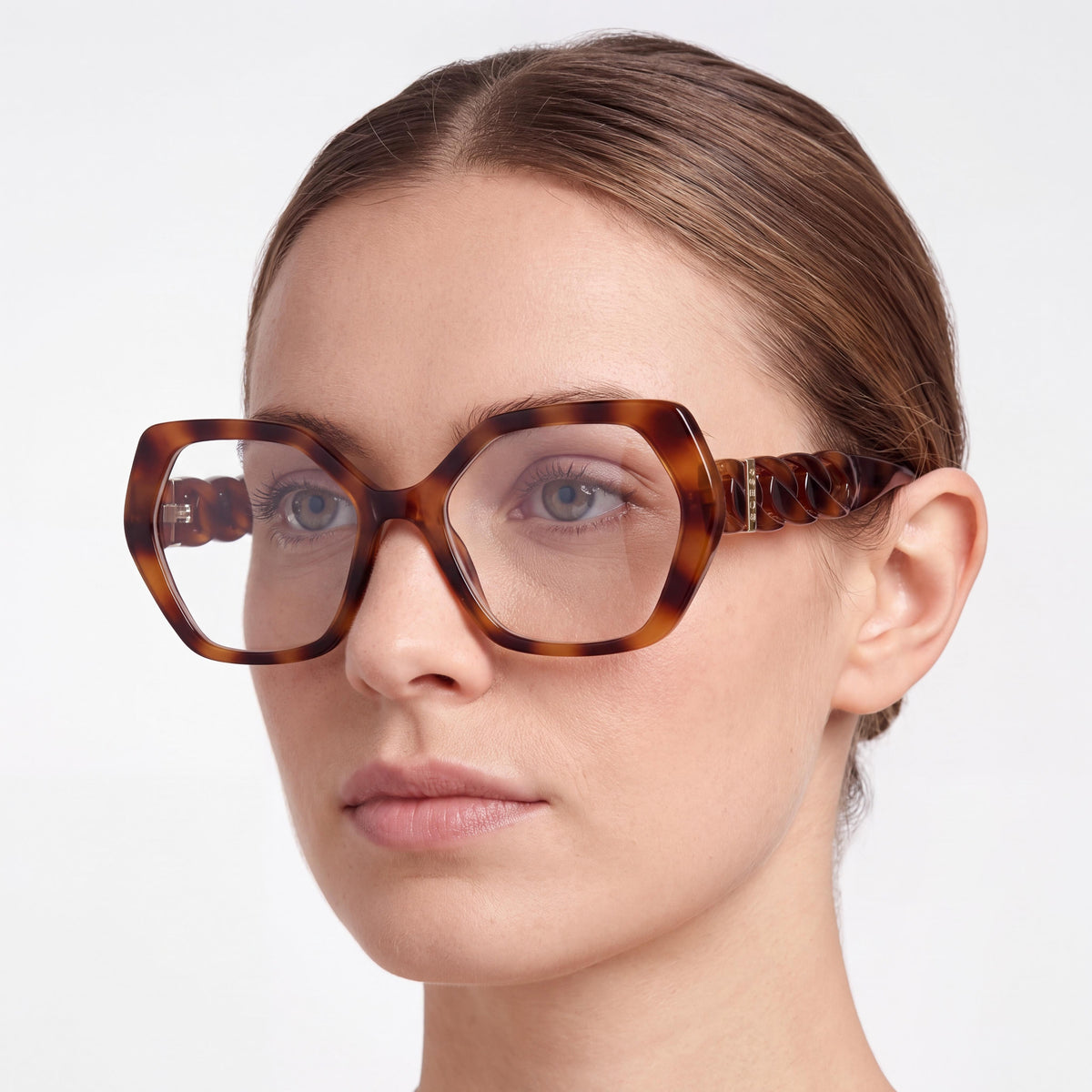 Marcolin eyewear Women's Injected Ophthalmic Frame, Blonde Havana, Multicoloured Lenses, Lens 53mm, Bridge 135mm, Temple 140mm, Photo 3