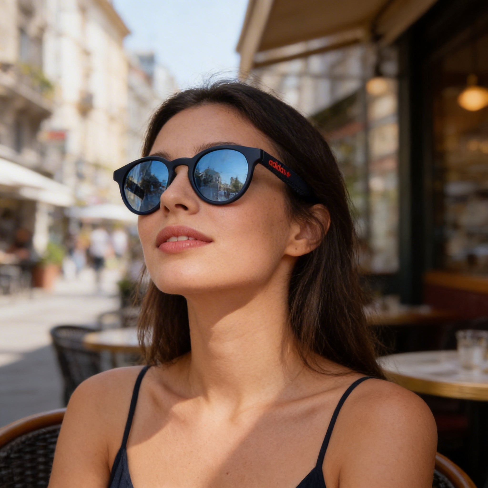 Gafas de sol unisex Adidas Originals Classic con montura de metal, lentes de espejo azules, protección UV, 52mm, Photo 6