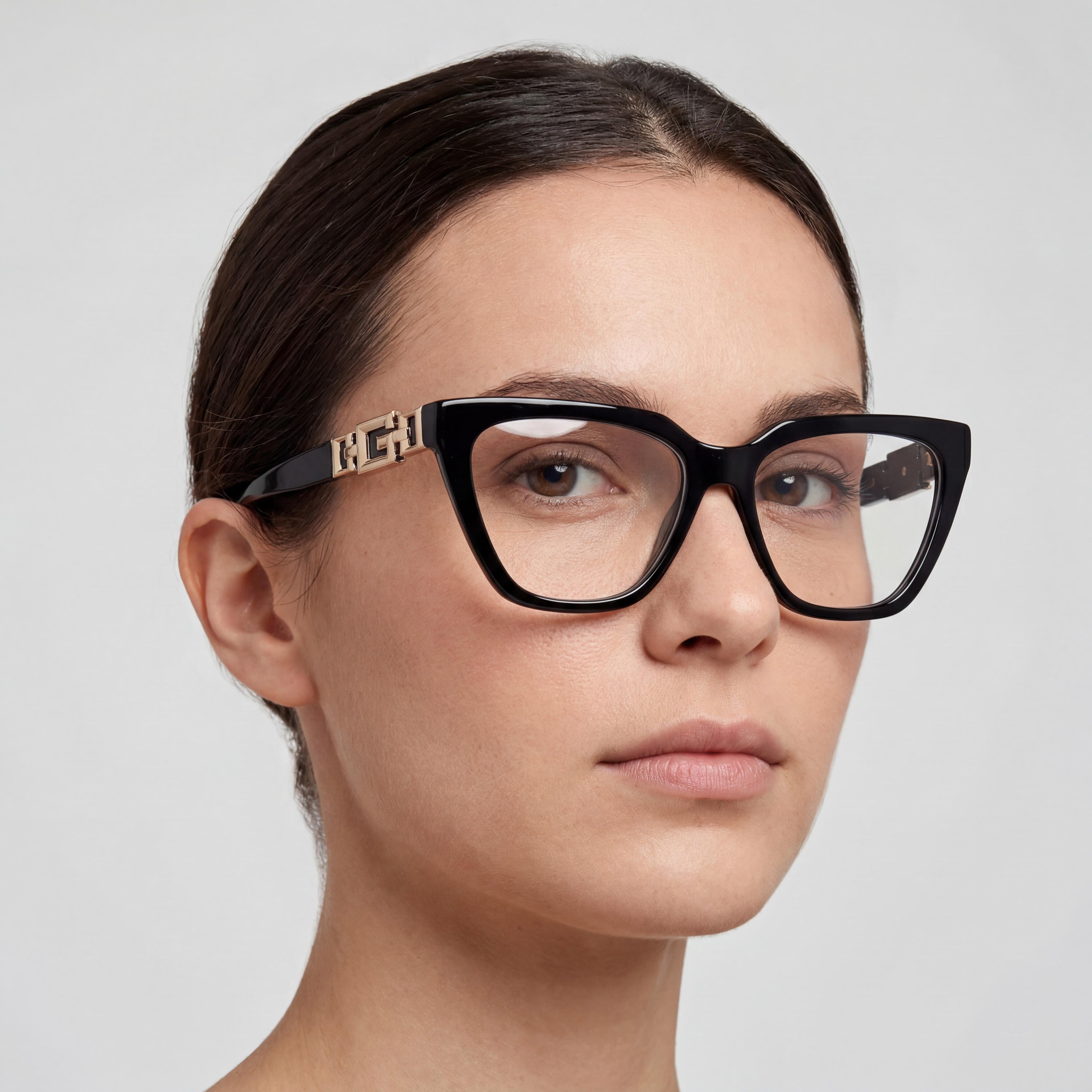 GUESS GU2985 Women's Black White Cat-Eye Polarized Plastic Frame Sunglasses 145-14-41mm, Photo 4