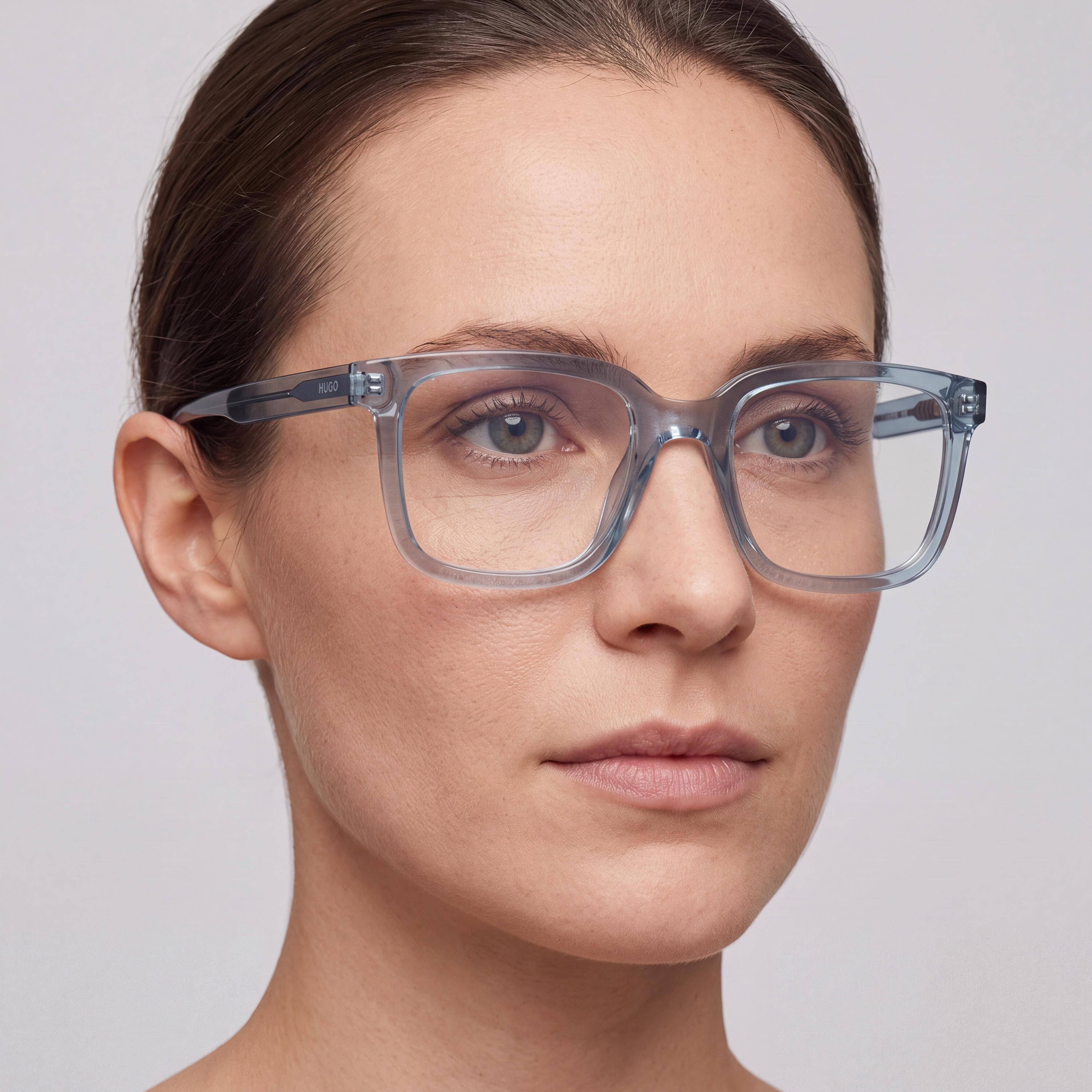 HUGO Modern Women's Sunglasses with Acetate Frame and Polycarbonate Lenses in Blue Green, 51mm, Photo 5