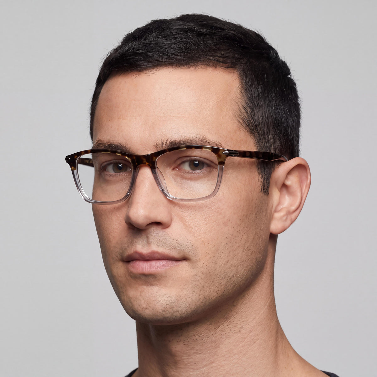 rag & bone Rnb7024 Unisex Acetate Black Grey 53mm Optical Frames with Clear Demo Lenses, Prescription Ready, Photo 5