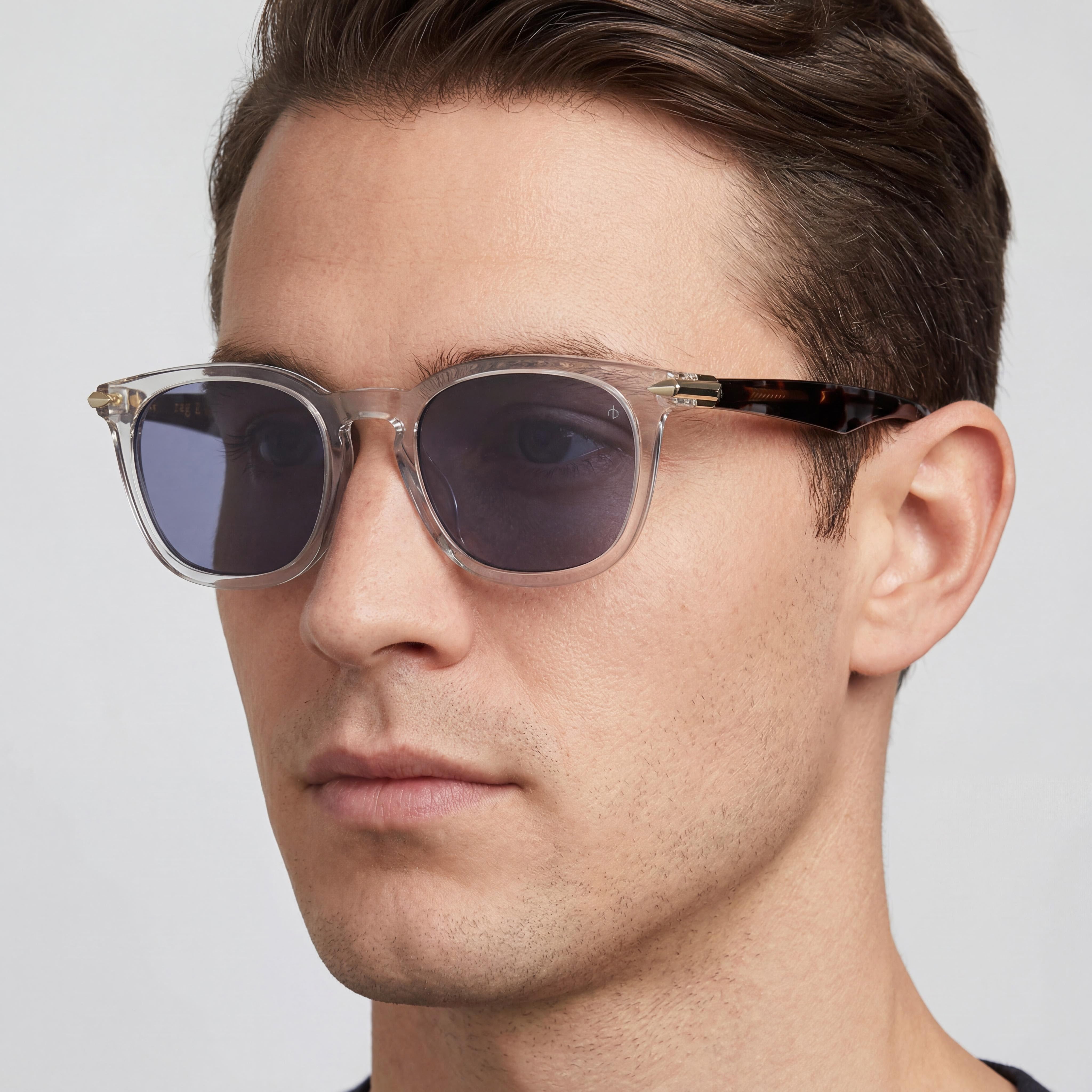 rag & bone Rnb 5021/S Unisex Acetate UV Protected Non-Polarized Sunglasses, Gray Frame, Grey Lenses, 50mm, Photo 4