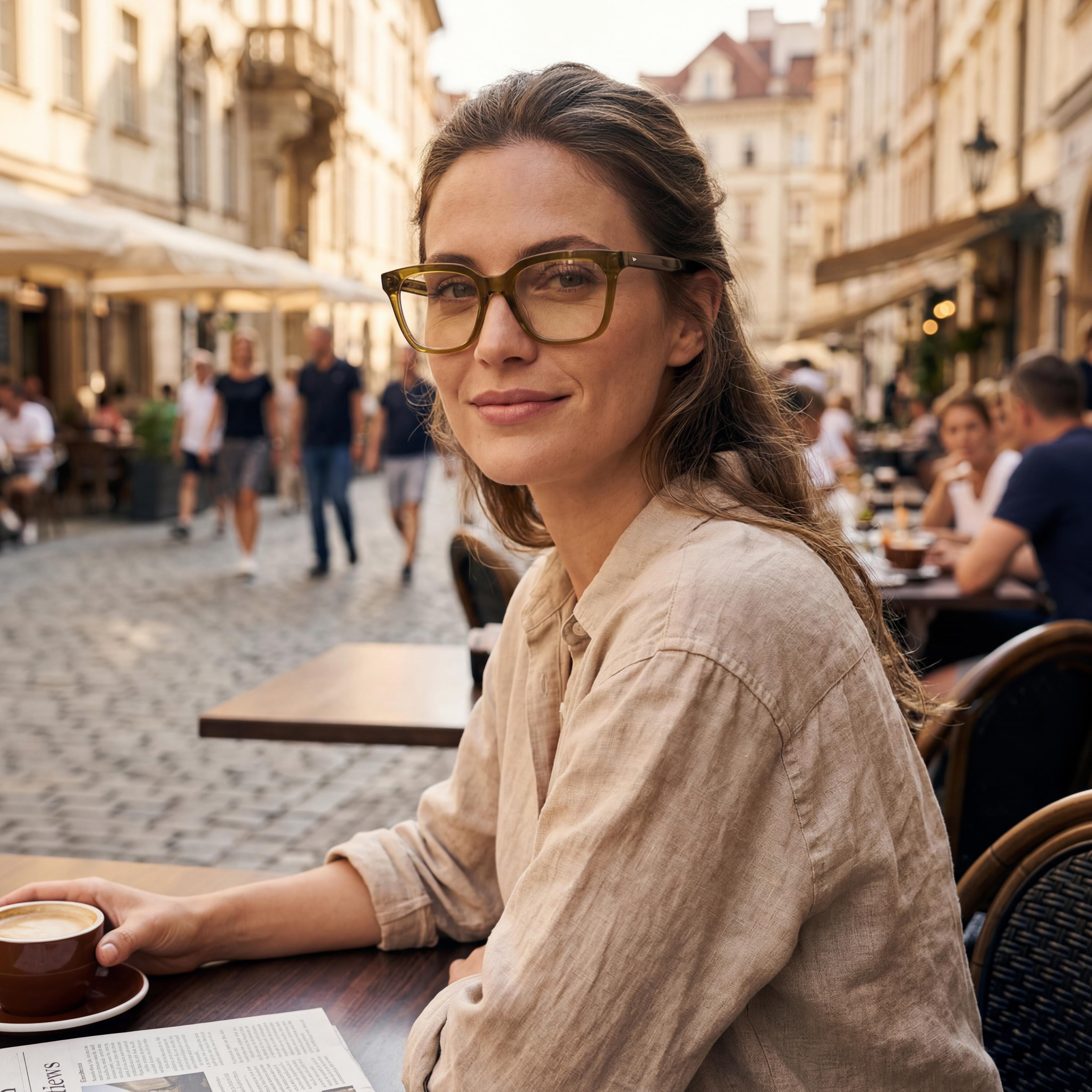 rag & bone Casual Women's Optical Eyeglasses with Green Violet Acetate Frame and 54-18-145 Dimensions, Photo 3