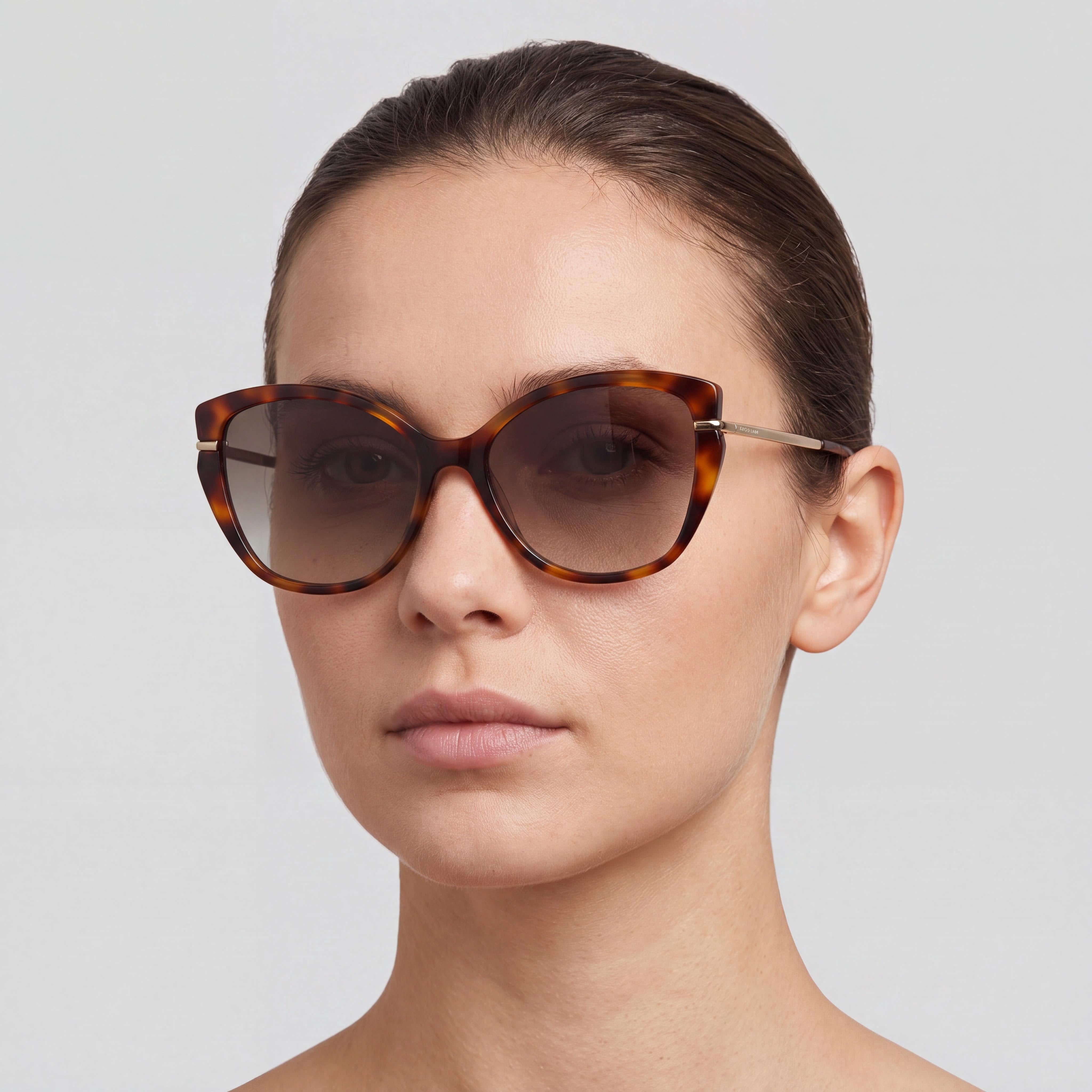 Gafas de sol Longchamp LO627S para mujer, montura de plástico con diseño de mariposa Havana, color marrón degradado, protección UV 100 %, 57 mm, Photo 3