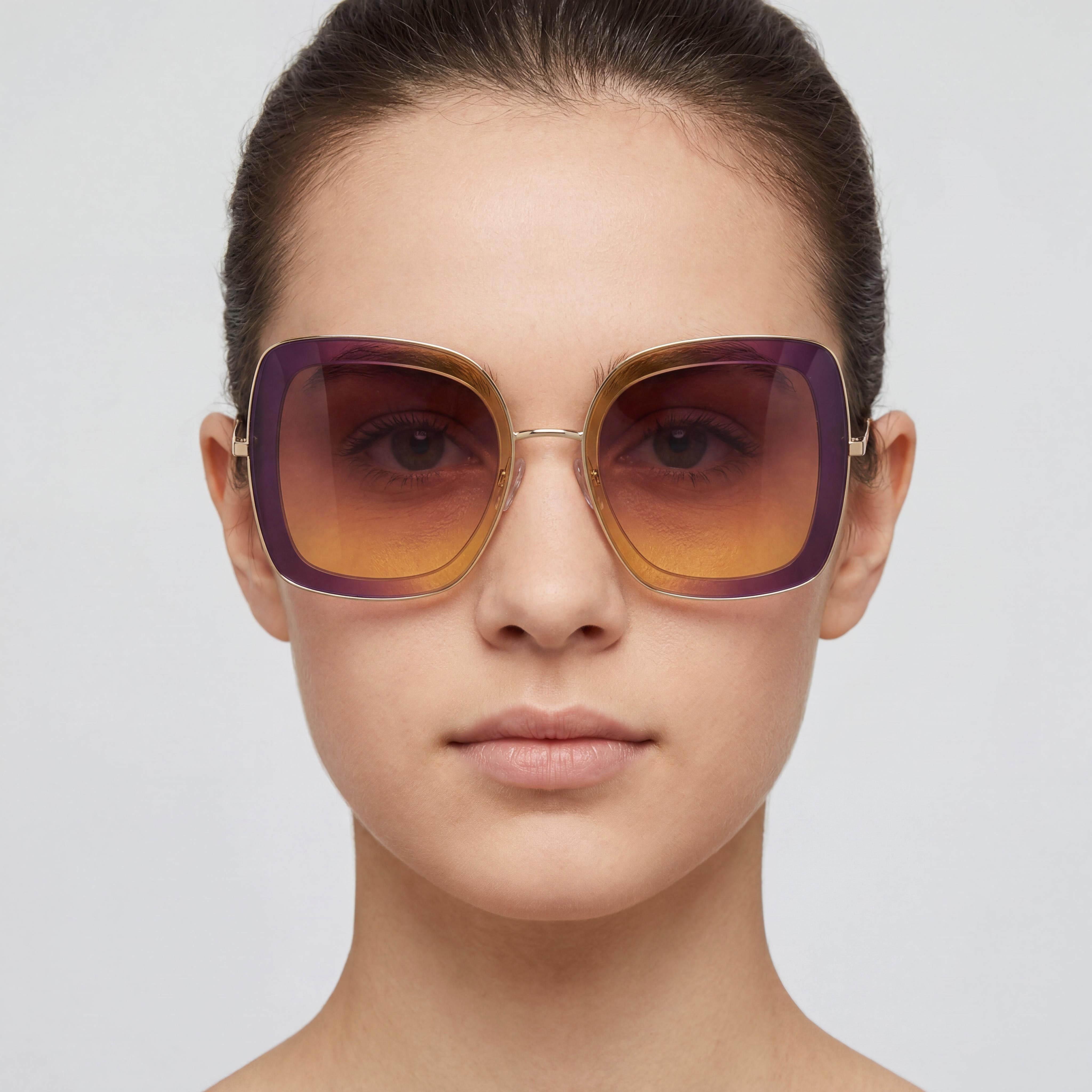 Gafas de sol M Missoni Cat Eye para mujer, de metal, doradas y grises, de doble tono, 52 mm, Photo 5