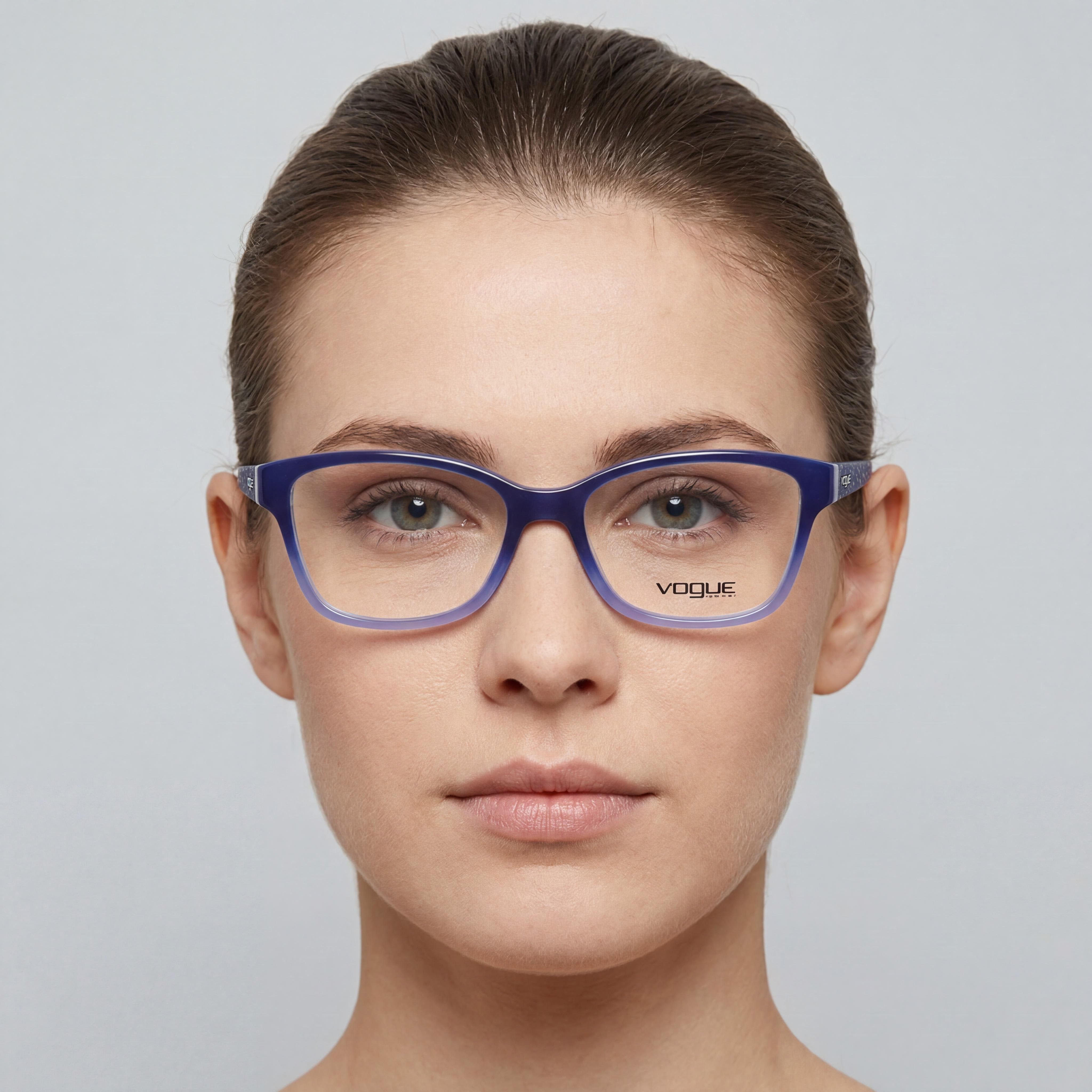 Monturas de gafas de plástico Cat-Eye Vogue VO 2998 para mujer, azul degradado ópalo azur, 52 mm, Photo 4