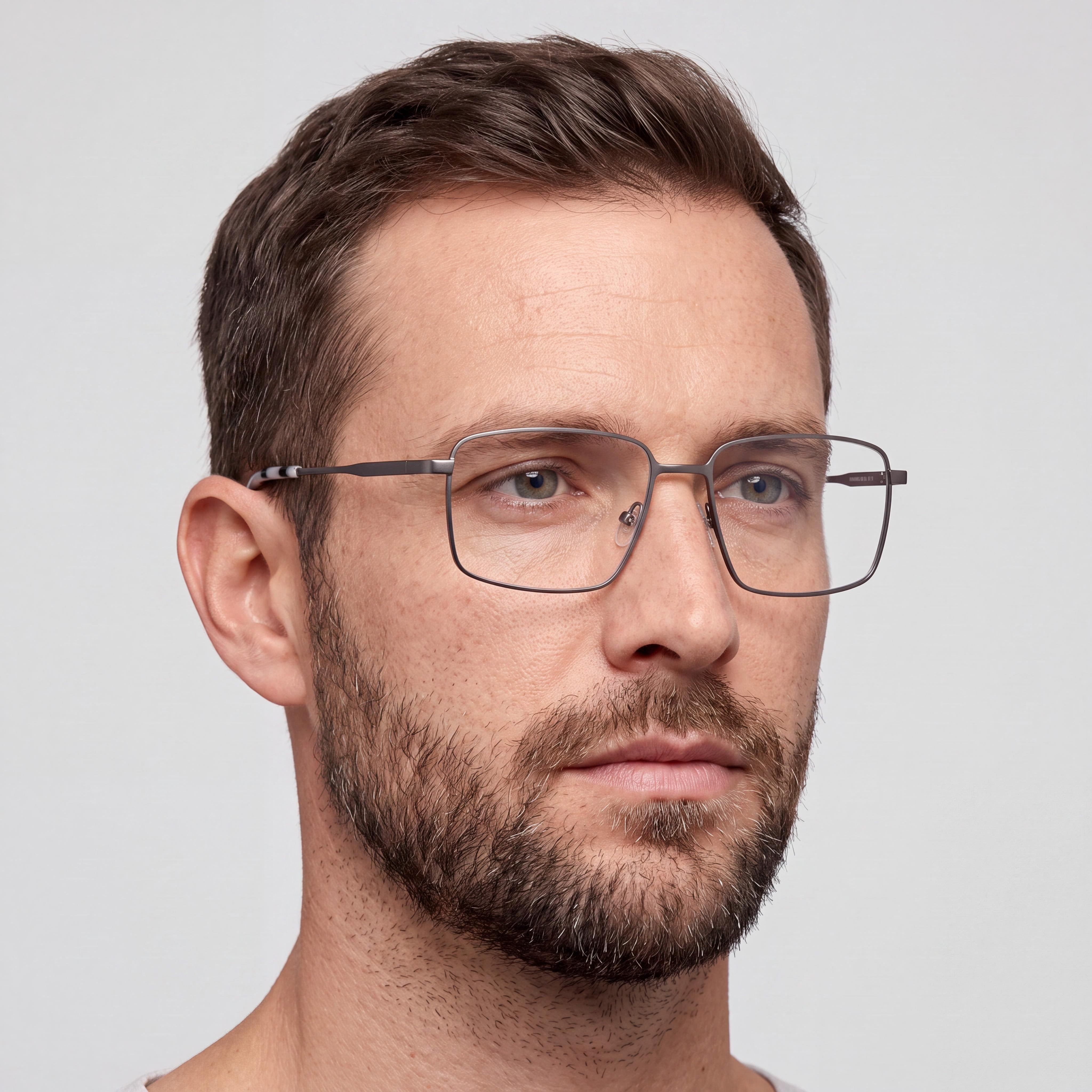 Harley-Davidson Unisex Optical Eyeglasses Frames for Prescription Lenses - Matte Antiqued Light Nickeltin, Photo 3