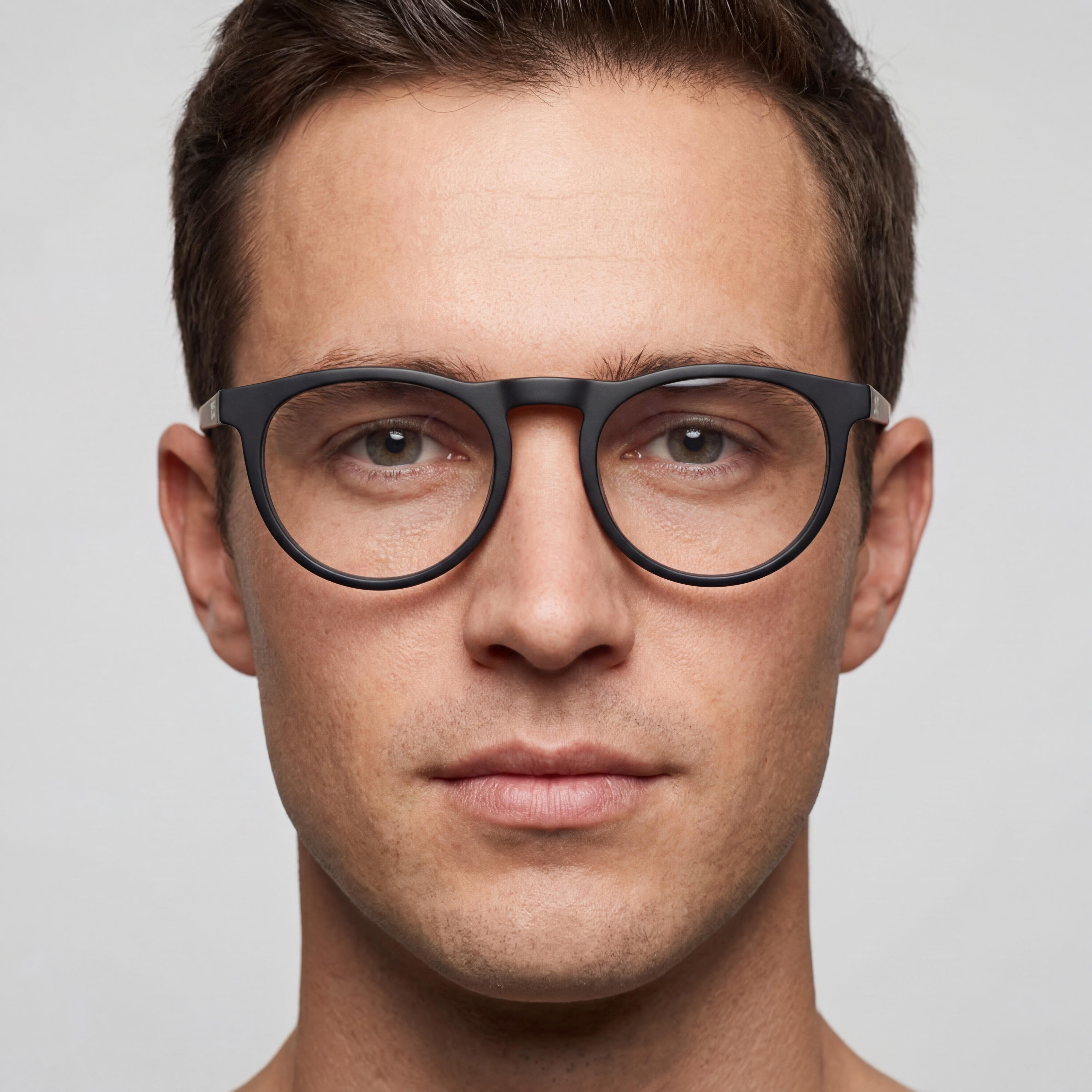 Smith Matte Black Rectangle Eyeglasses Unisex, Acetate 49mm, Photo 4