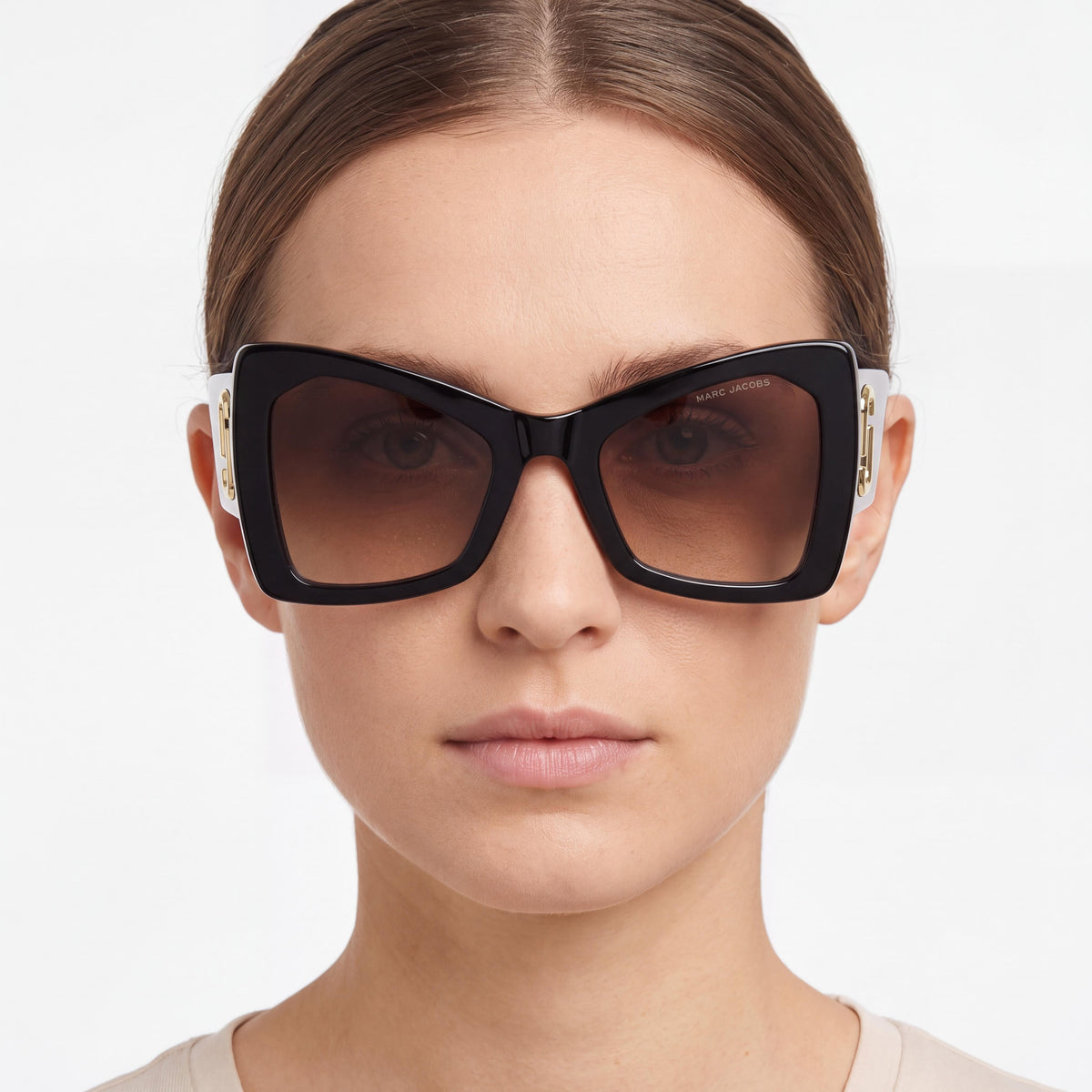 Marc Jacobs MARC 761/S Women's Black Light Brown Shaded Acetate Sunglasses - 52mm Lens Width, Photo 4