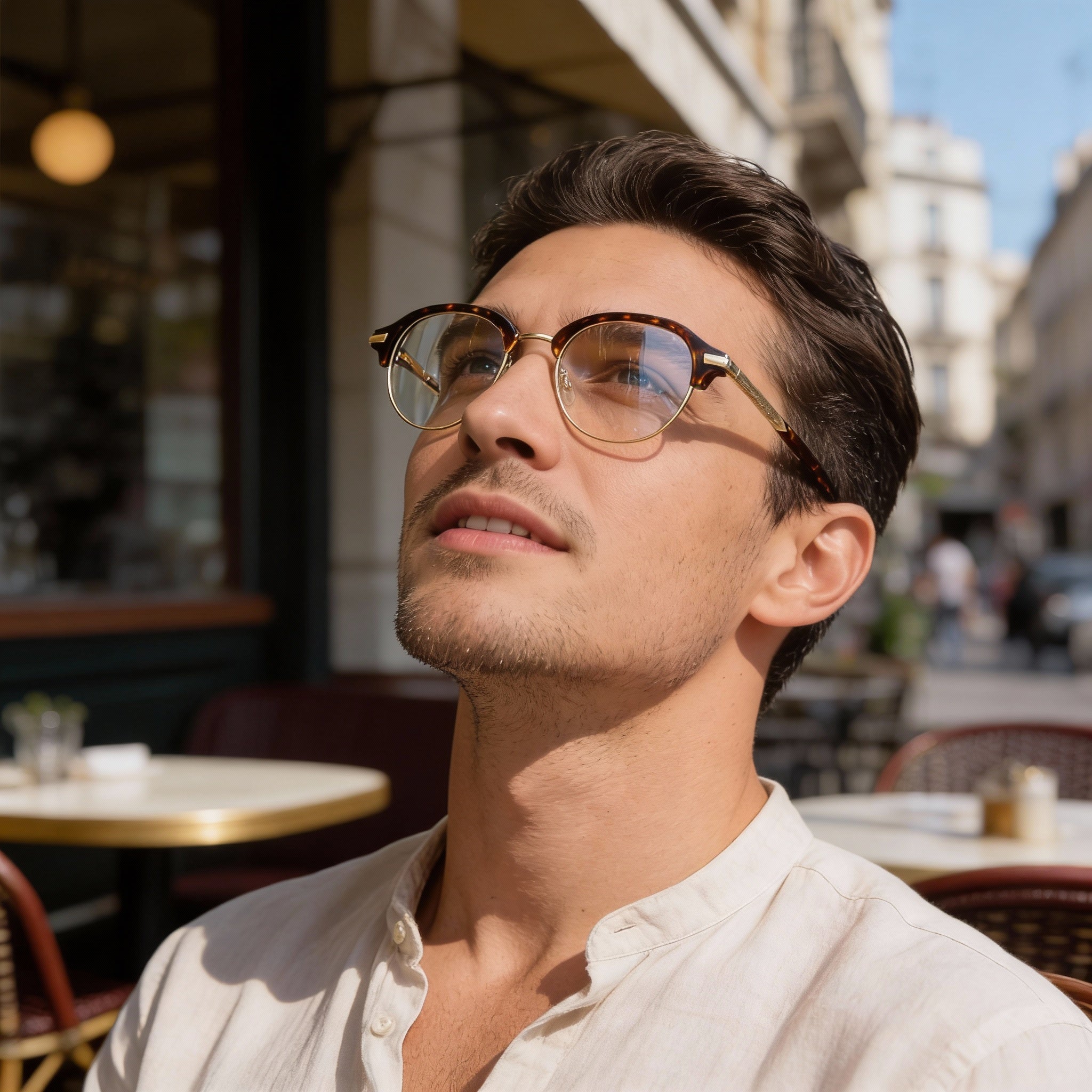 rag & bone Modern Men's Eyewear featuring Alloy Steel Frames in Havana and Havana Polycarbonate Lenses 48mm, Photo 5