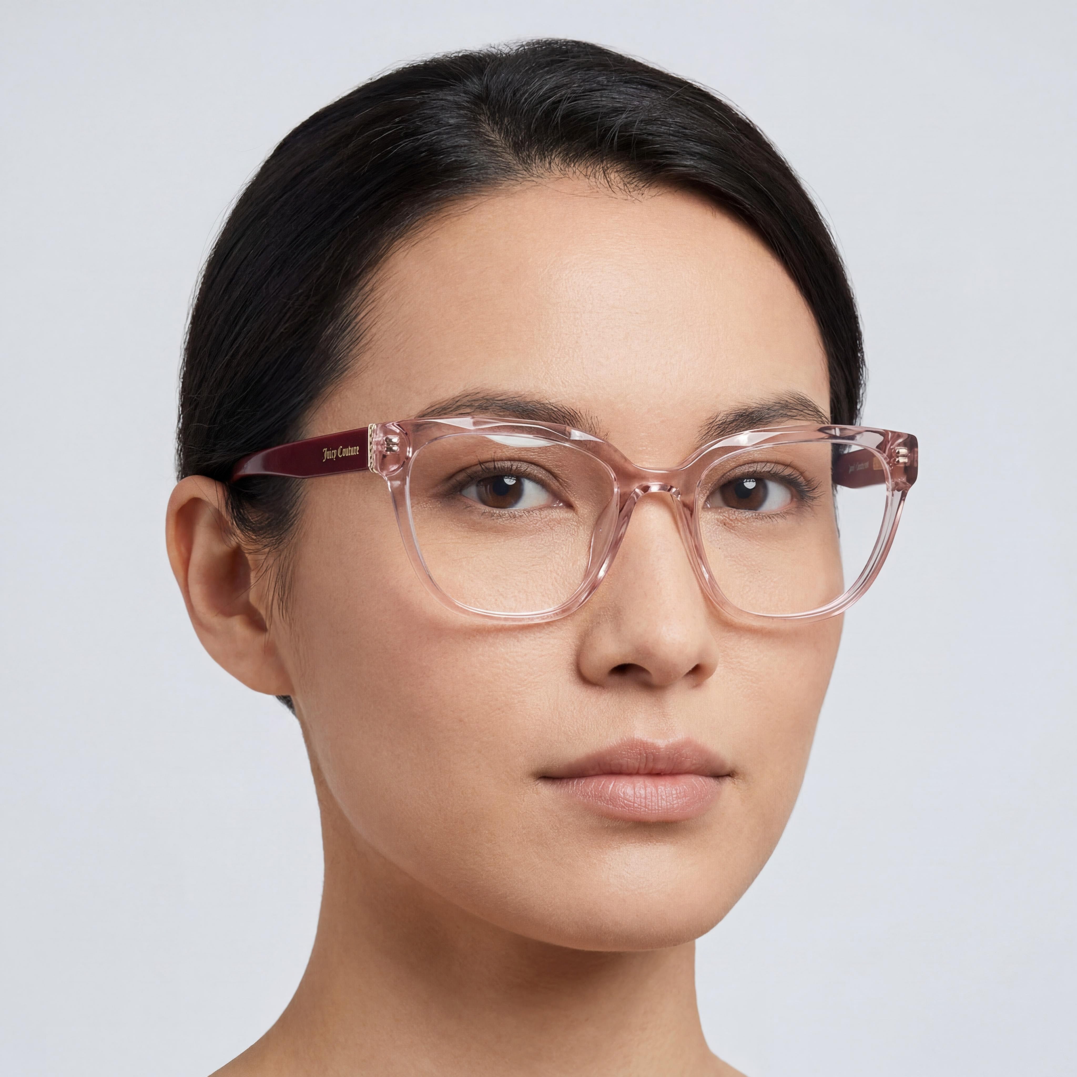 Juicy Couture Fashion Women's Eyeglasses with Burgundy Plastic Frame and Non- Lenses, 52mm, Photo 4