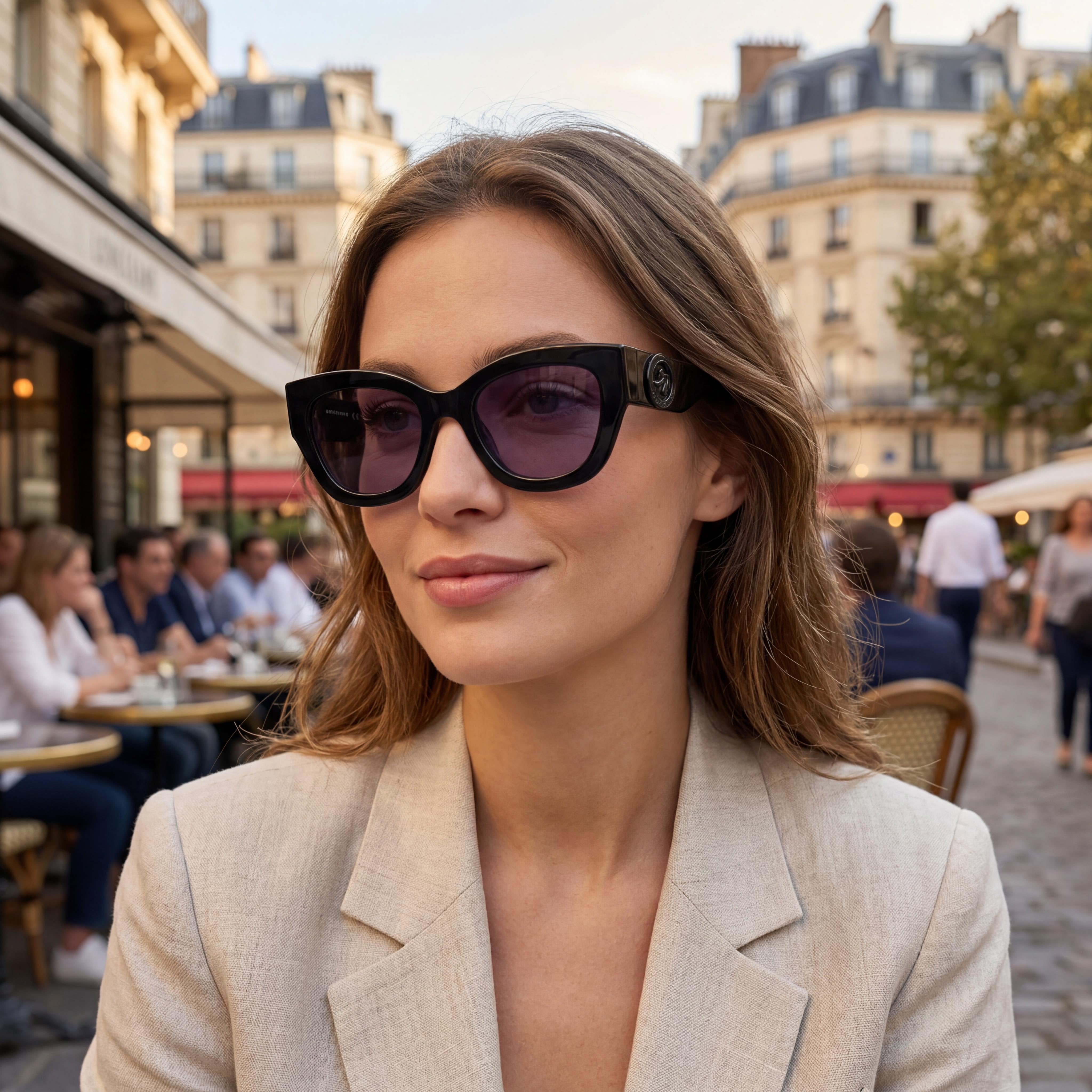 Gafas de sol Longchamp LO744S para mujer, informales, con montura inyectada negra, lentes de policarbonato no polarizadas, 52 mm, Photo 6