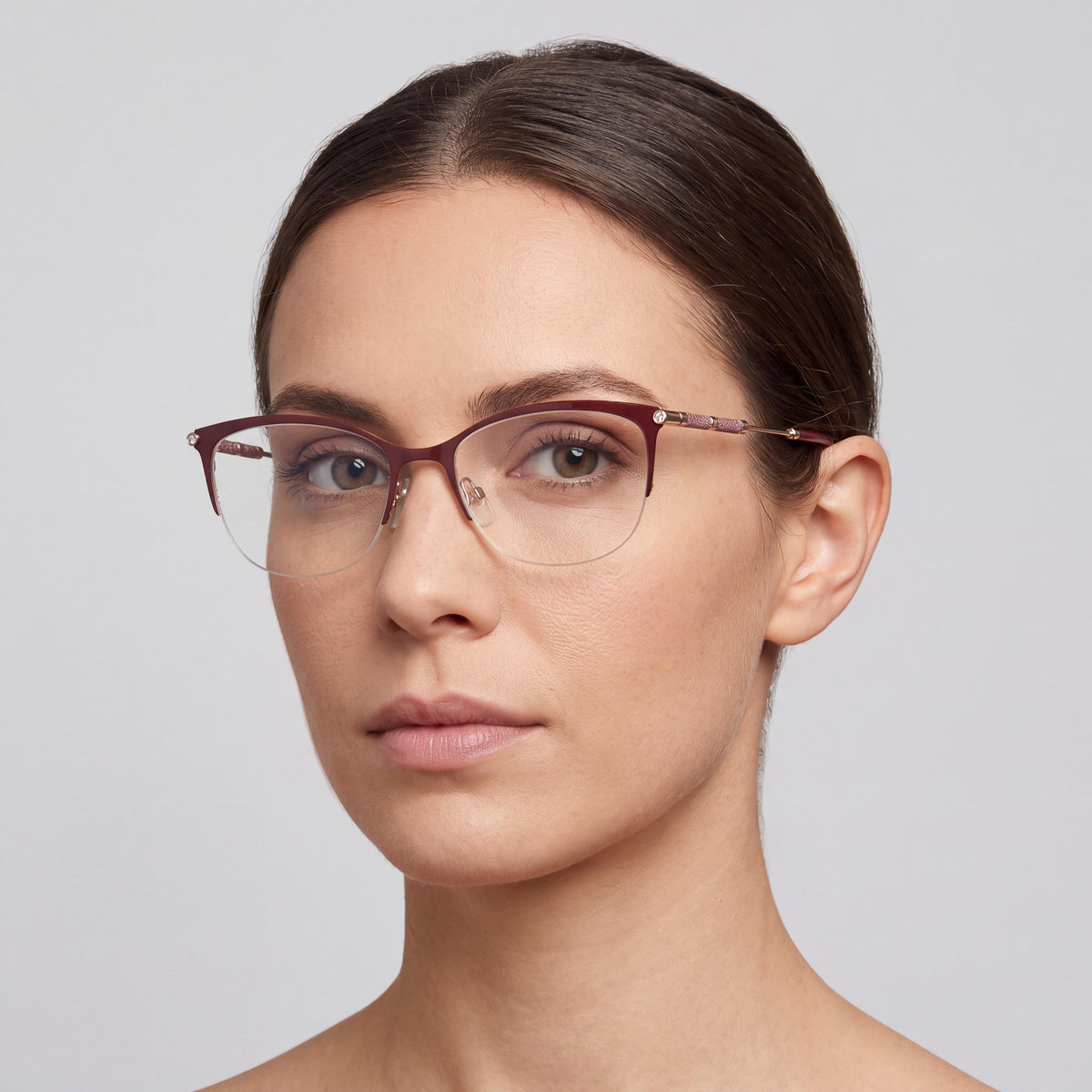 Carolina Herrera HER 0153 Women's Classic Non-Polarized Sunglasses with Alloy Steel Frame, Gold Burgundy Lenses 54mm, Photo 4
