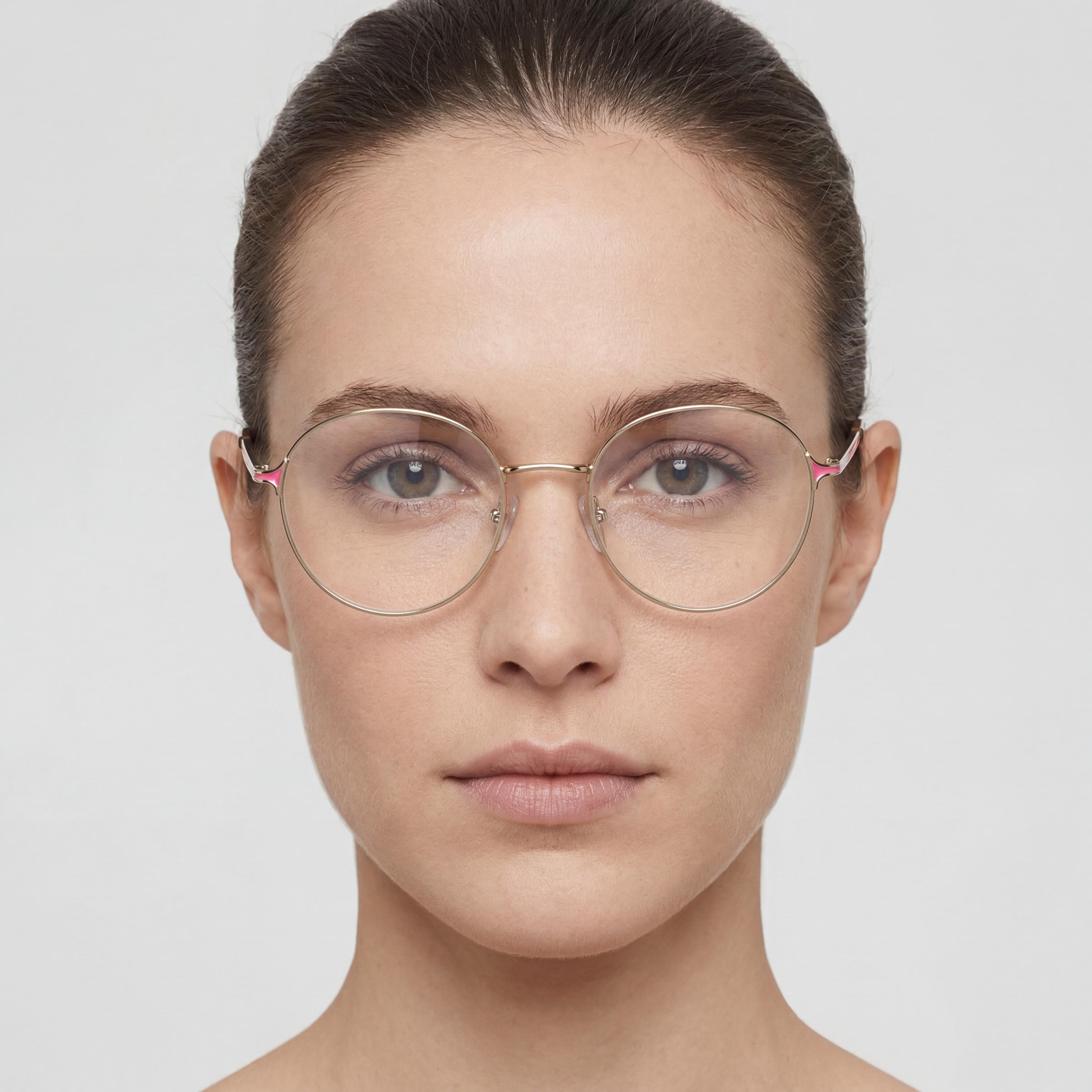 Gafas de vista TOUS Classic para mujer en acero inoxidable dorado claro con lentes transparentes de demostración, graduadas, 51 mm, Photo 5
