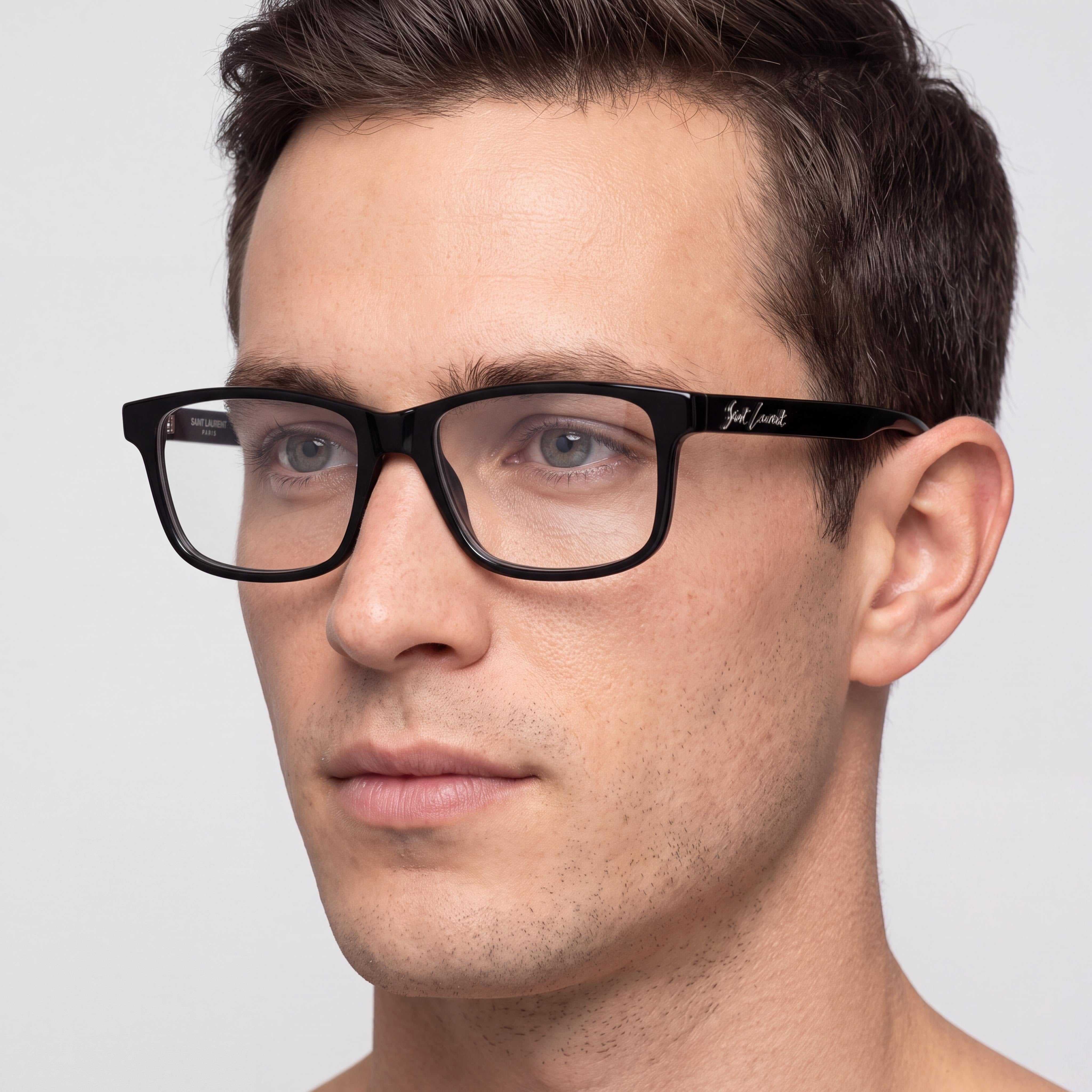 Yves Saint Laurent Saint Laurent Sl 319 001 Men's Black Transparent Acetate Non Eyeglasses 56mm, Photo 5