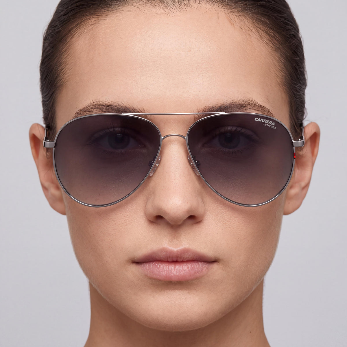 Carrera 2031t/S Unisex Pilot Sunglasses with Ruthenium Grey Stainless Steel Frame and Gradient Grey Lenses 58mm, Photo 5