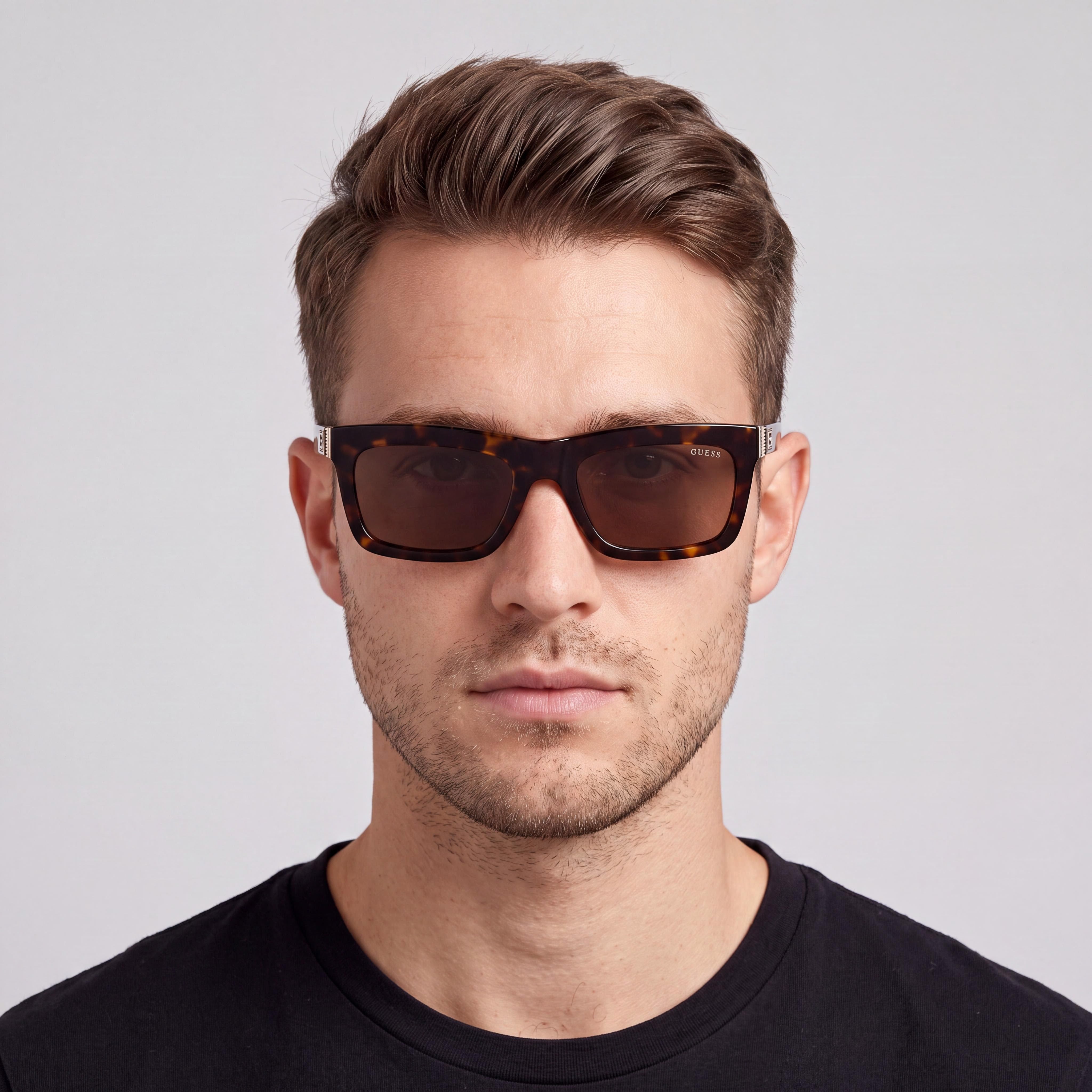 GUESS Gu00212 Unisex Dark Havana Plastic Frame with Brown UV 400 Non-Polarized Lenses 55mm, Photo 5