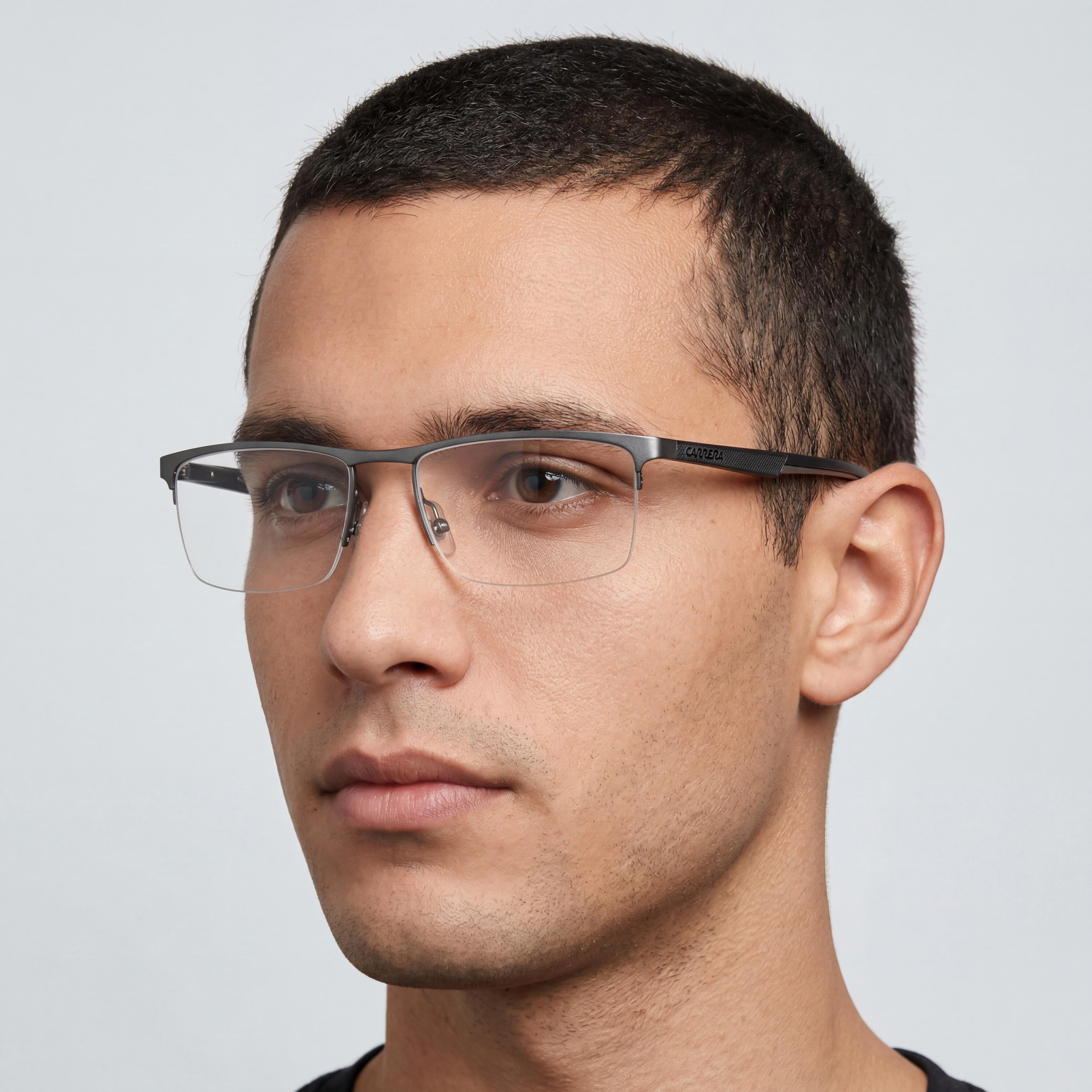 Carrera Carduc 009 Unisex Alloy Steel Frame Black Ruthenium with Black Lenses 55mm, Photo 2