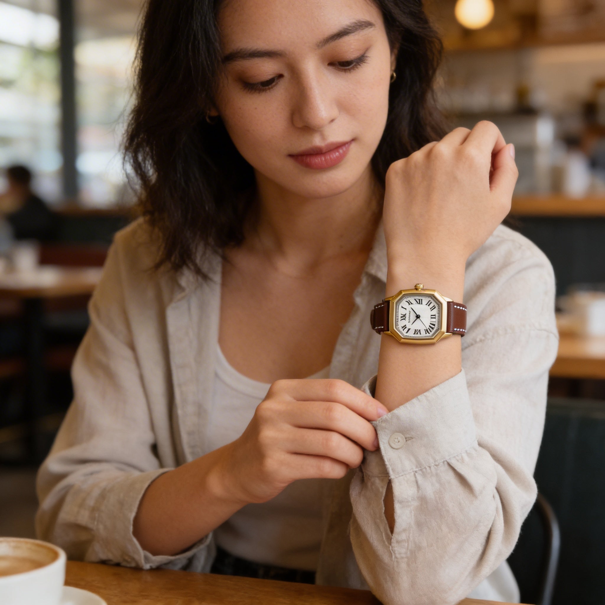 Reloj de cuarzo Invicta Wildflower 48962 para mujer, correa de piel, caja de acero inoxidable, 27 mm, Photo 5
