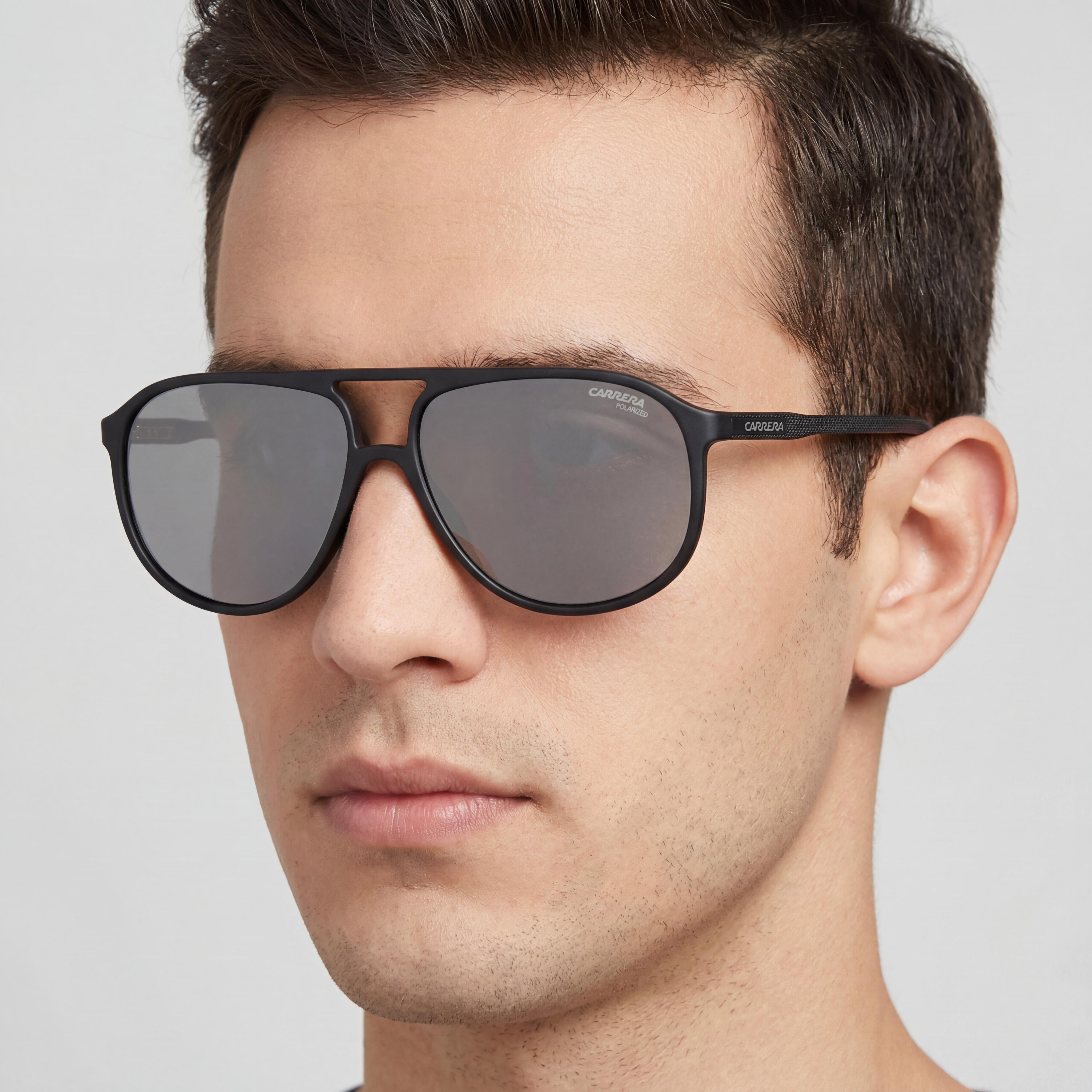 Gafas de sol Carrera 257/S unisex con montura de propionato negro, lentes negro mate, 100 % protección UV, 60-15-140 mm, Photo 5