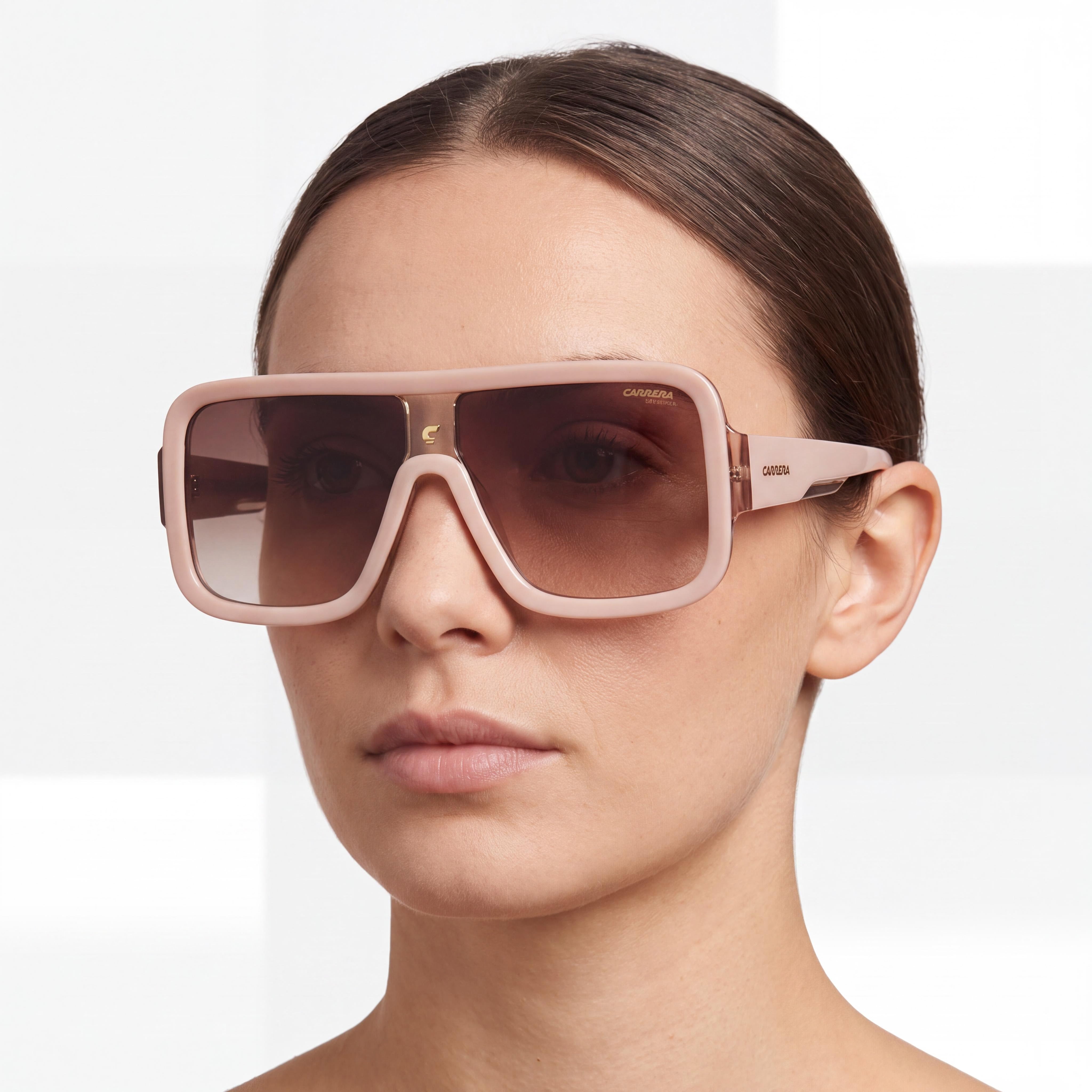 Carrera Classic Women's Acetate Beige Brown Shaded Frame Gradient Brown Lens 62mm Sunglasses, Photo 5