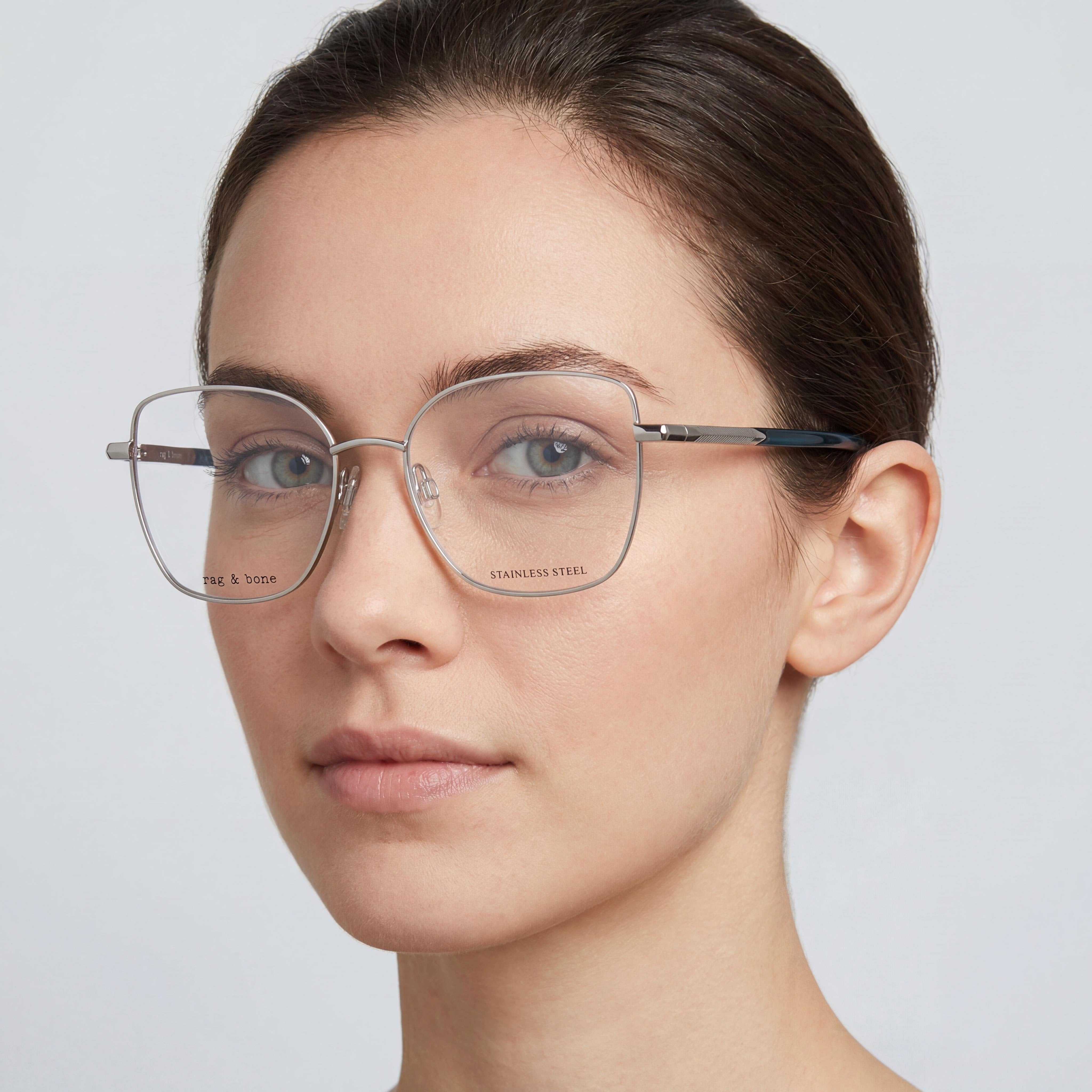 Rag & Bone Modern Women's Palladium Alloy Steel Frame Polycarbonate Lens Sunglasses with UV Protection 53mm, Photo 4