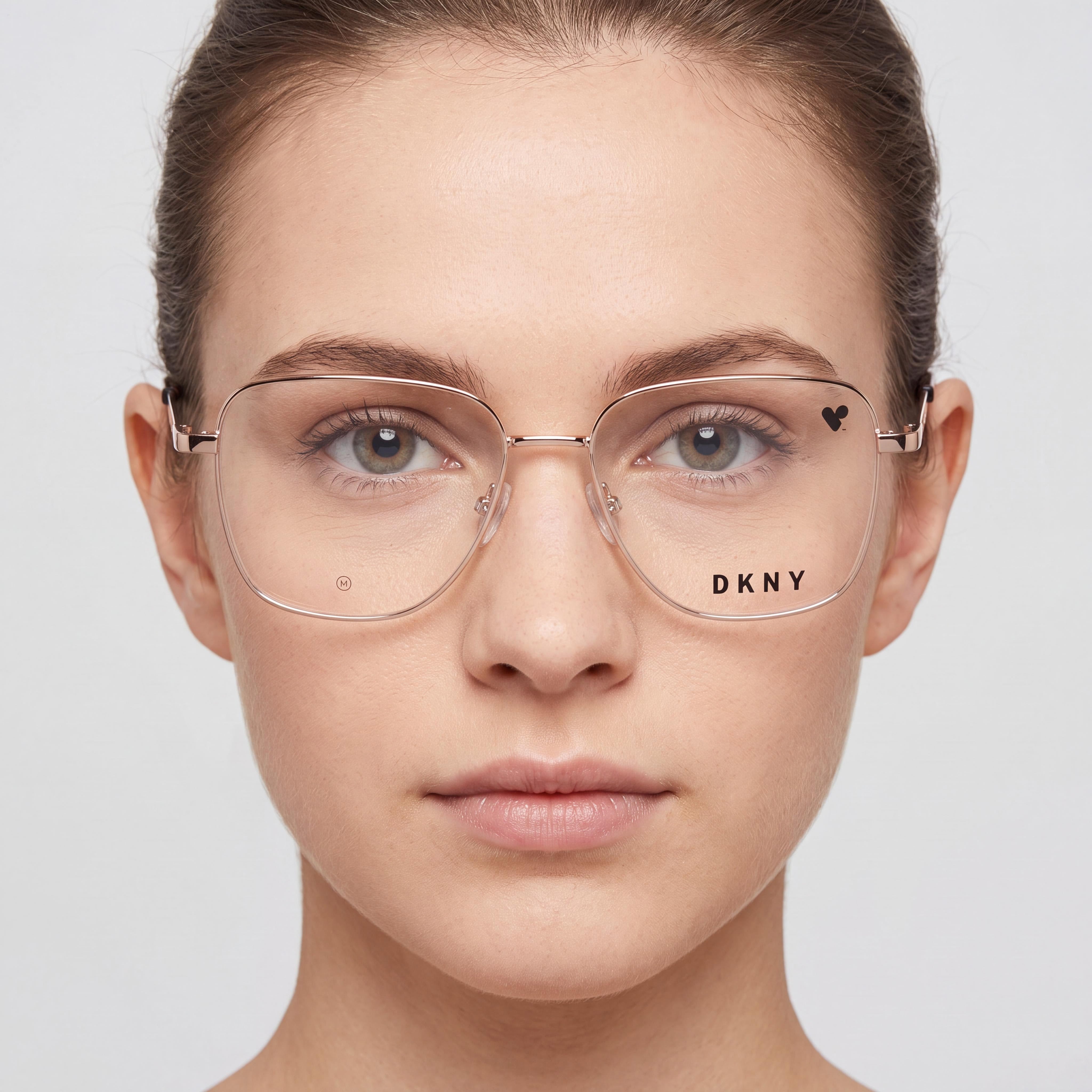 Gafas de sol DKNY DK1031 para mujer, montura de propionato en oro rosa, lentes de policarbonato, ancho de lente de 54 mm, Photo 5