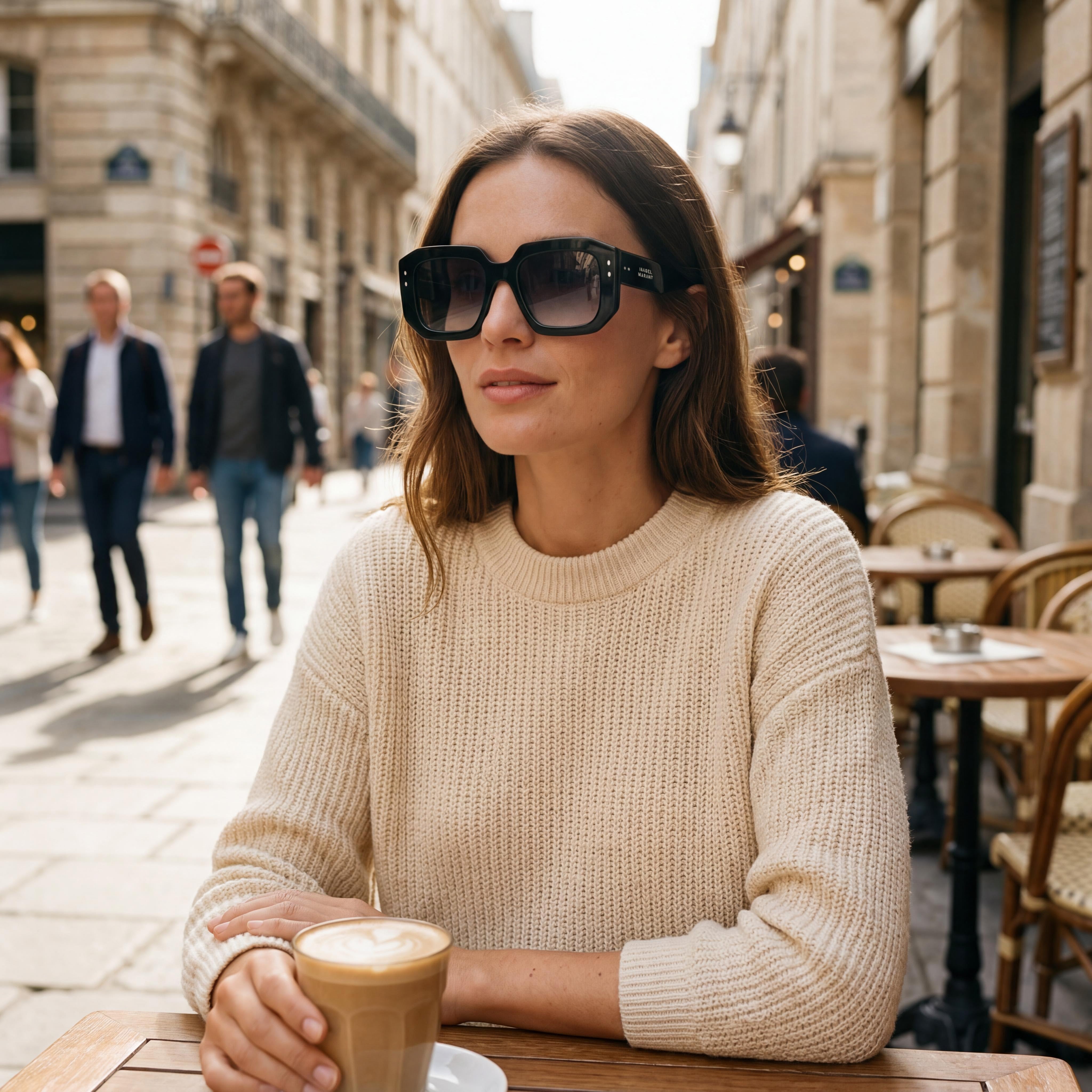 Isabel Marant Trendy Acetate Women's Black Acetate Frame Black Polycarbonate Lens UV Protection Sunglasses 53mm, Photo 6